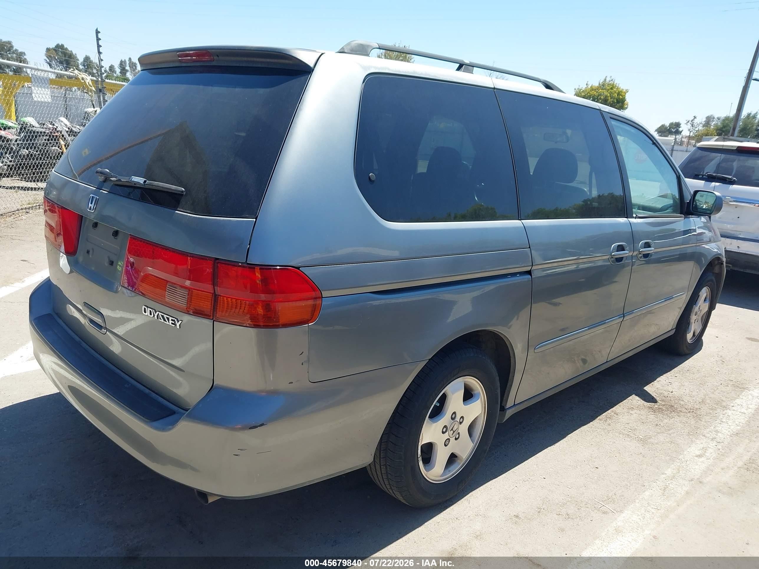 2001 Honda Odyssey Ex Green vin: 2HKRL18631H620441