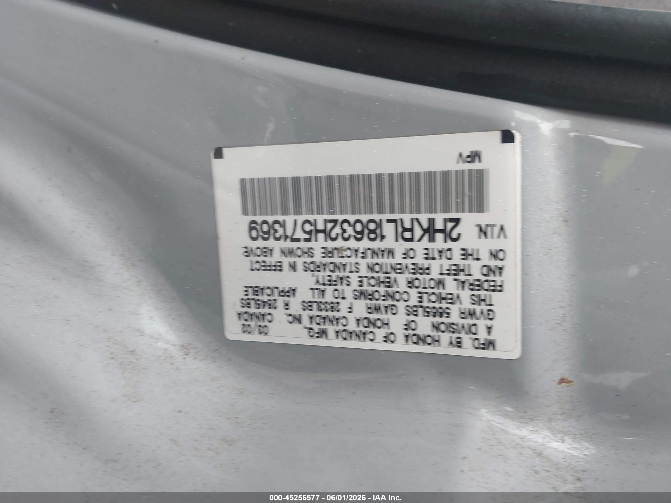 2002 Honda Odyssey Ex Silver vin: 2HKRL18632H571369