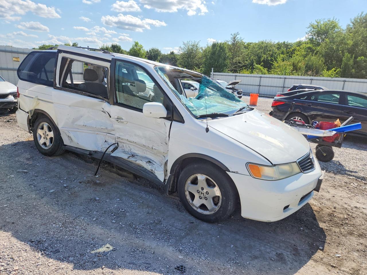 2001 Honda Odyssey Ex White vin: 2HKRL18641H603311