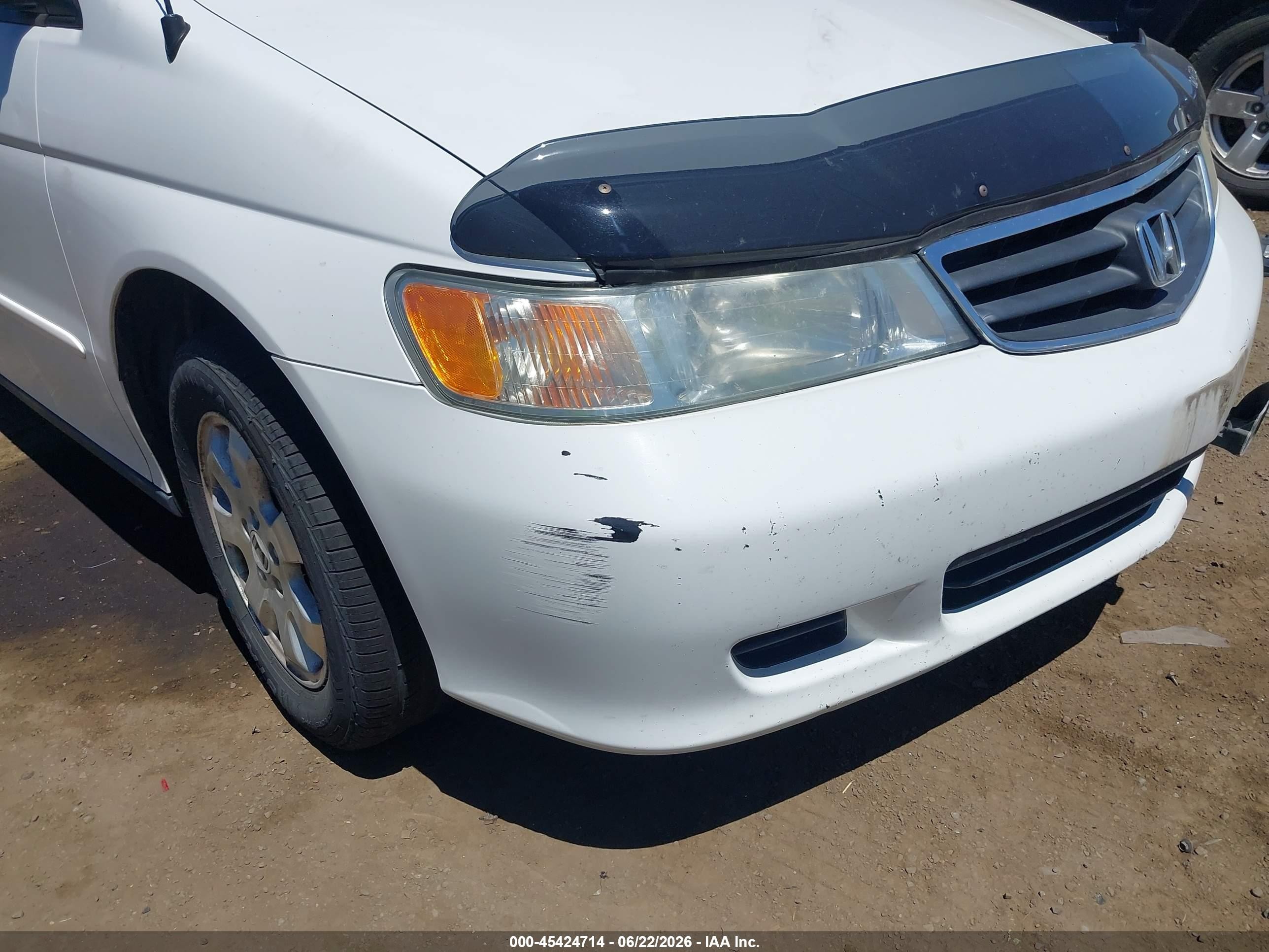 2002 Honda Odyssey Ex White vin: 2HKRL18642H581506