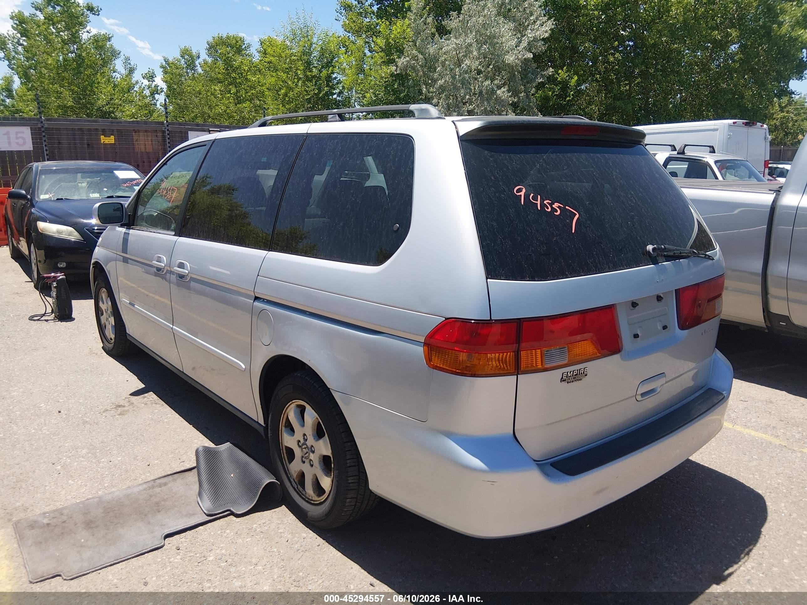 2002 Honda Odyssey Ex Silver vin: 2HKRL18652H518818