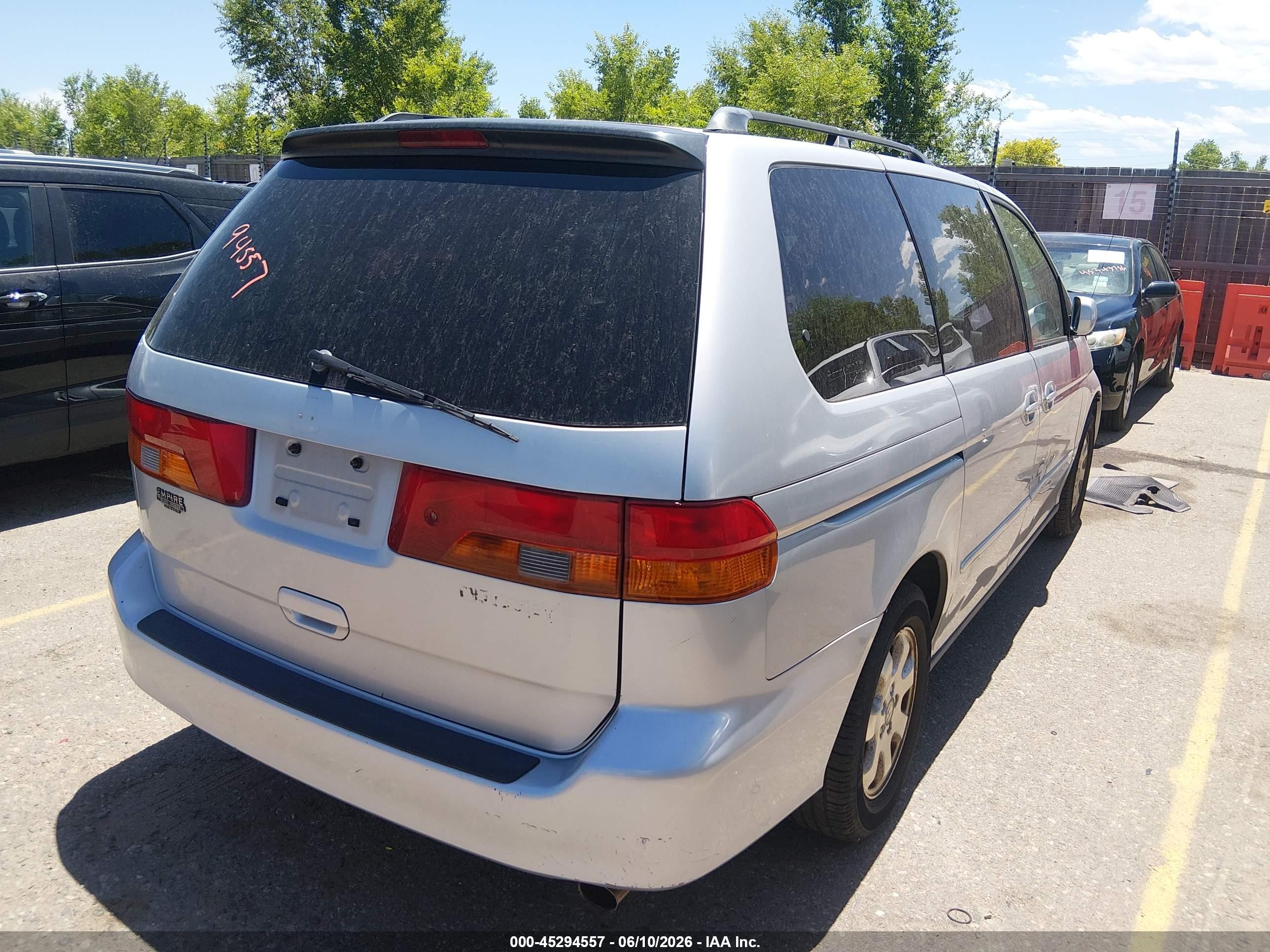 2002 Honda Odyssey Ex Silver vin: 2HKRL18652H518818