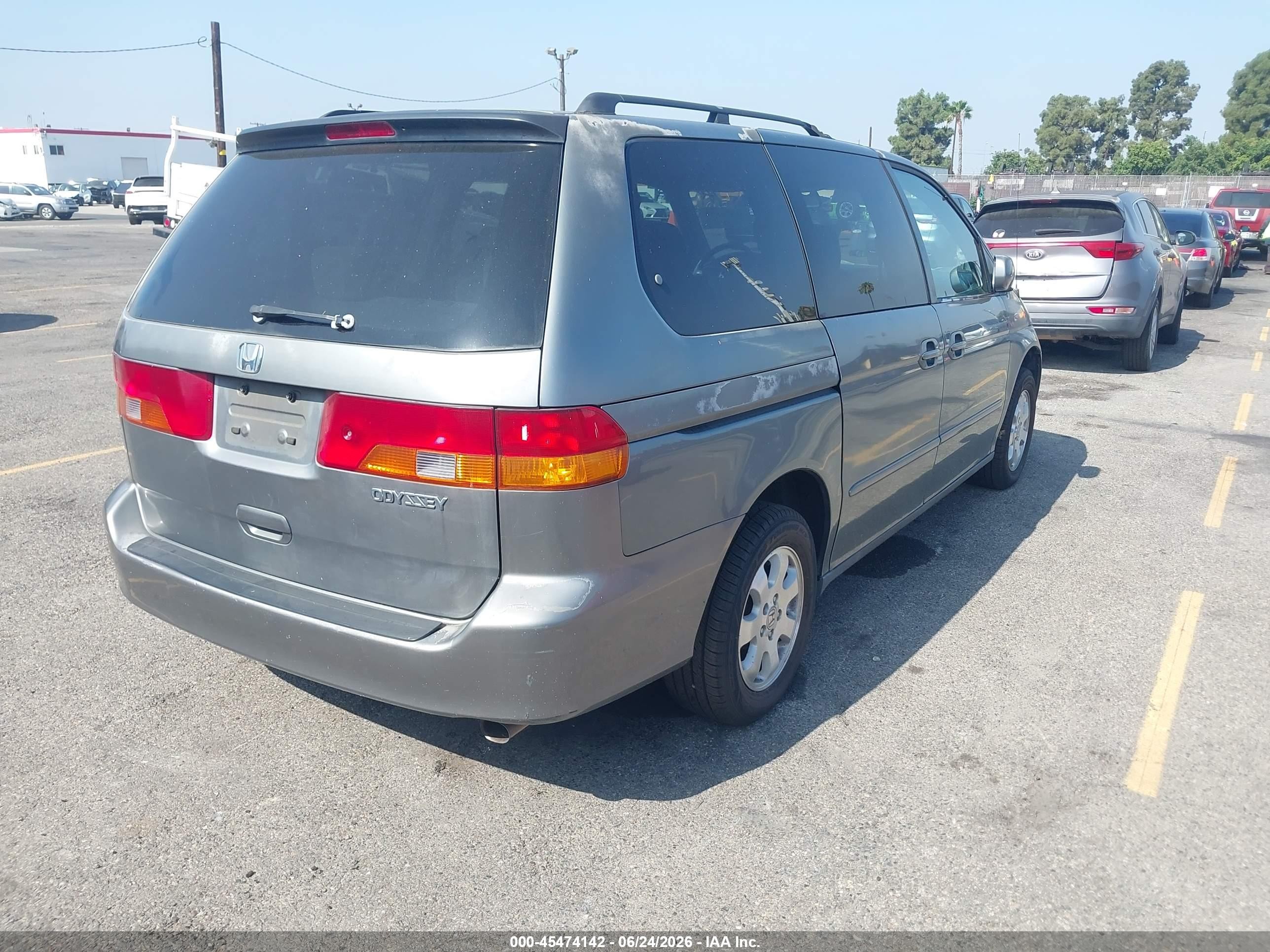 2002 Honda Odyssey Ex Gray vin: 2HKRL18652H520147
