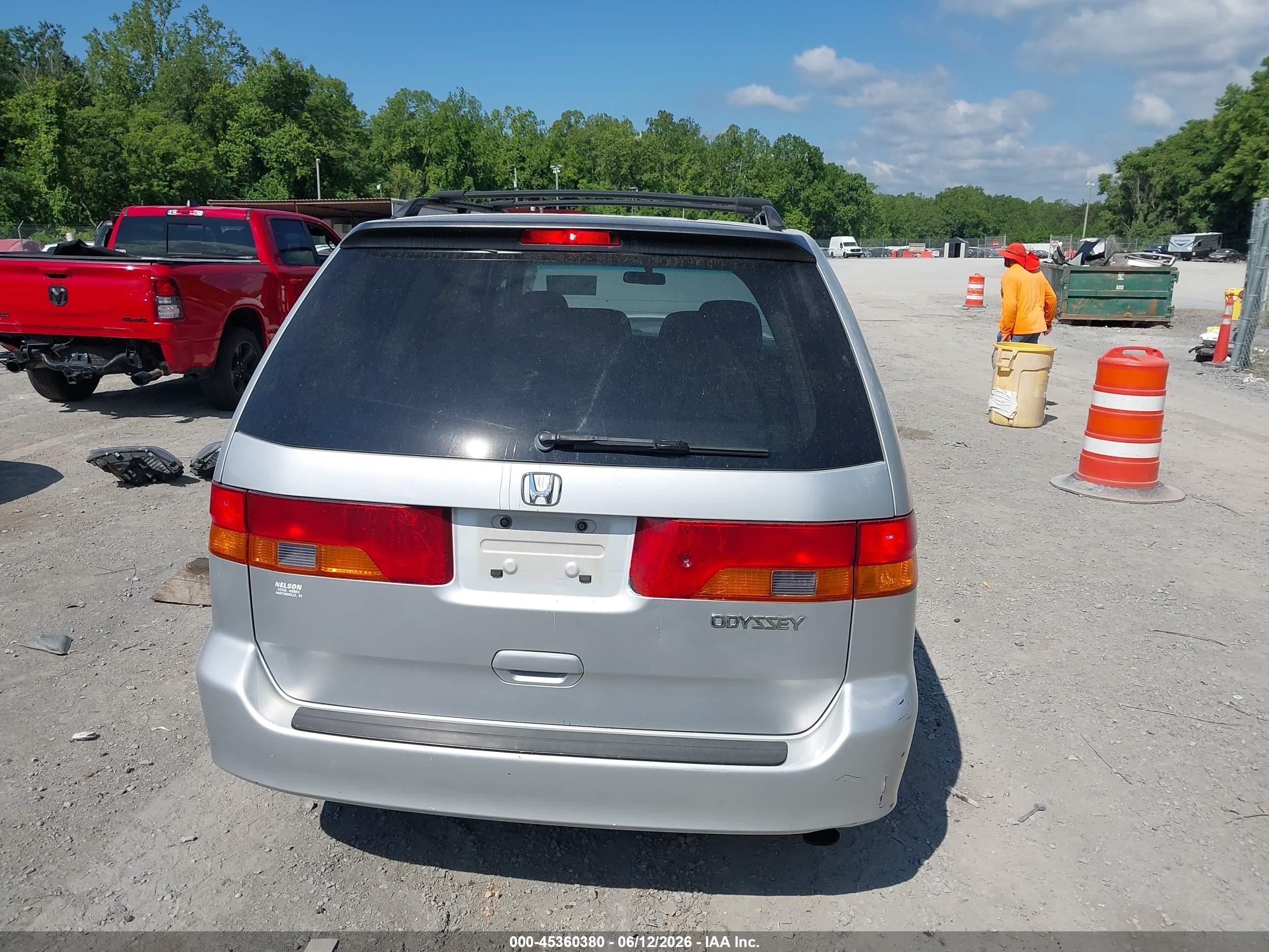 2002 Honda Odyssey Ex Серебряный vin: 2HKRL18652H548840