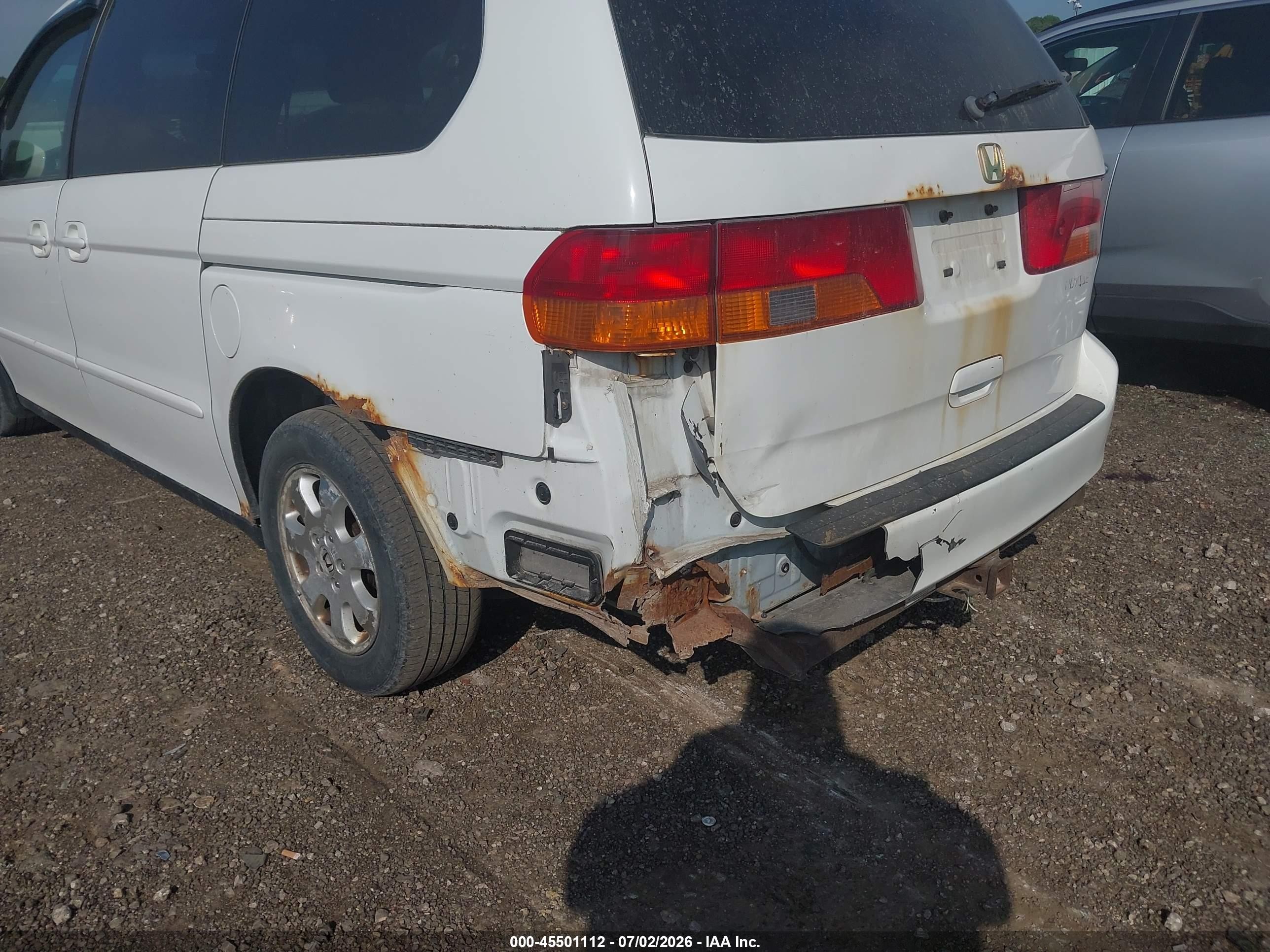 2002 Honda Odyssey Ex White vin: 2HKRL18662H582561