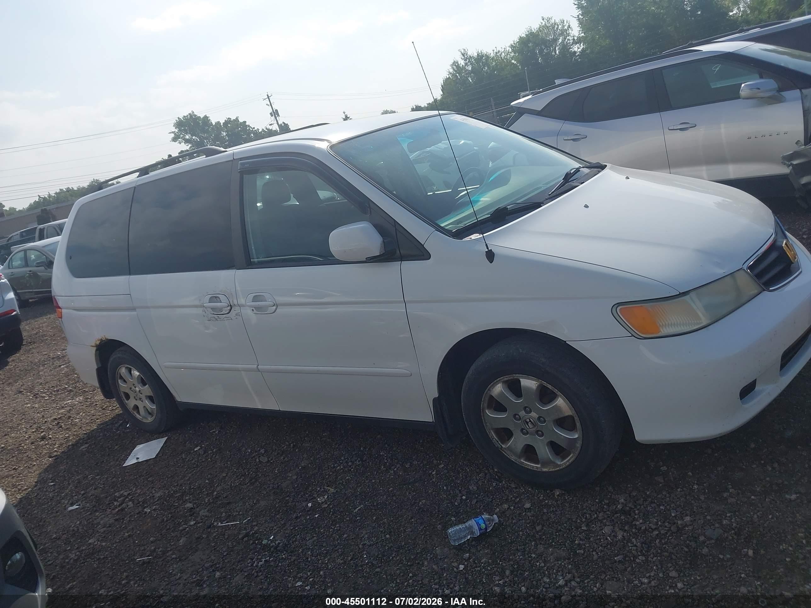 2002 Honda Odyssey Ex White vin: 2HKRL18662H582561