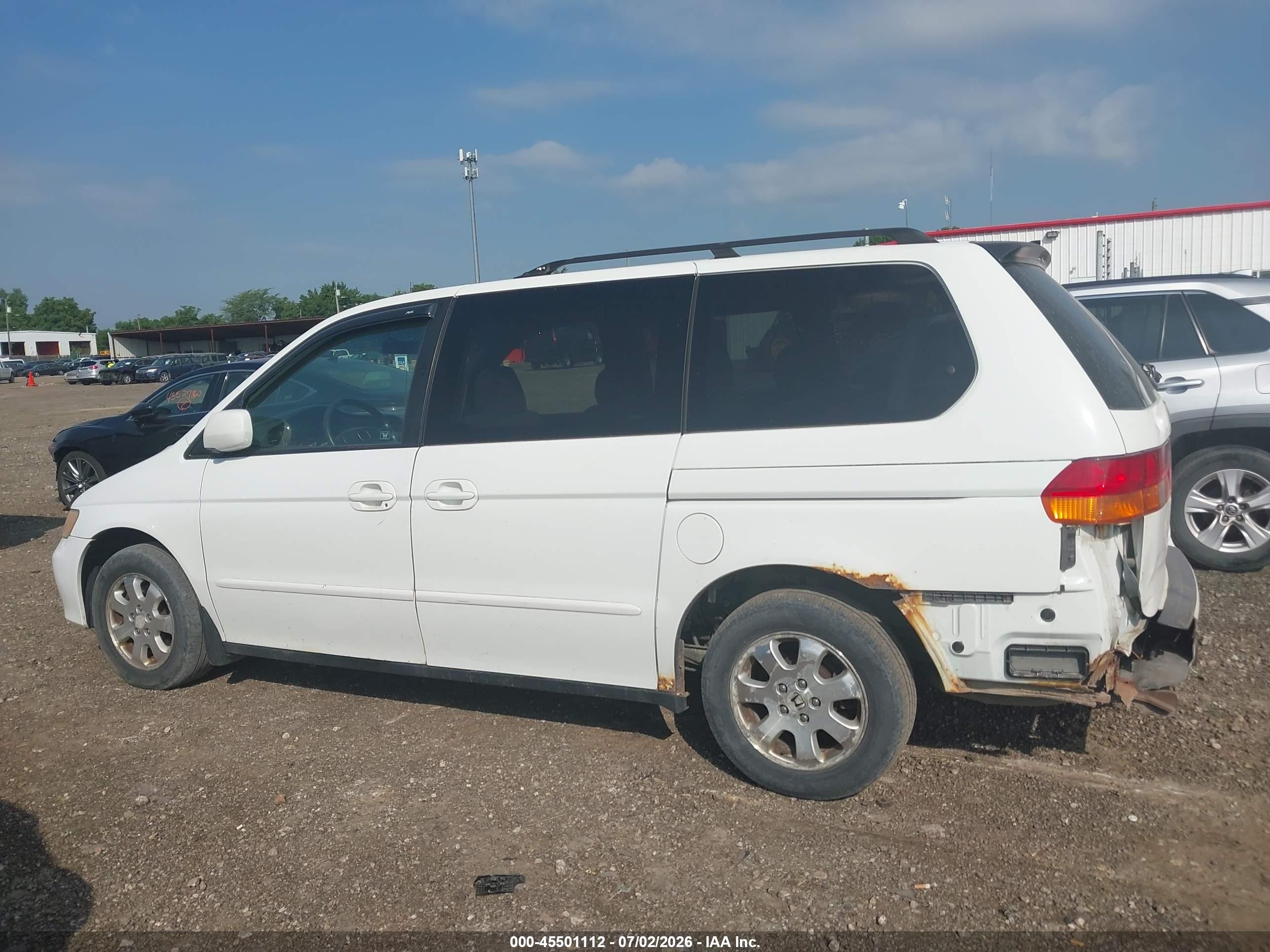 2002 Honda Odyssey Ex White vin: 2HKRL18662H582561