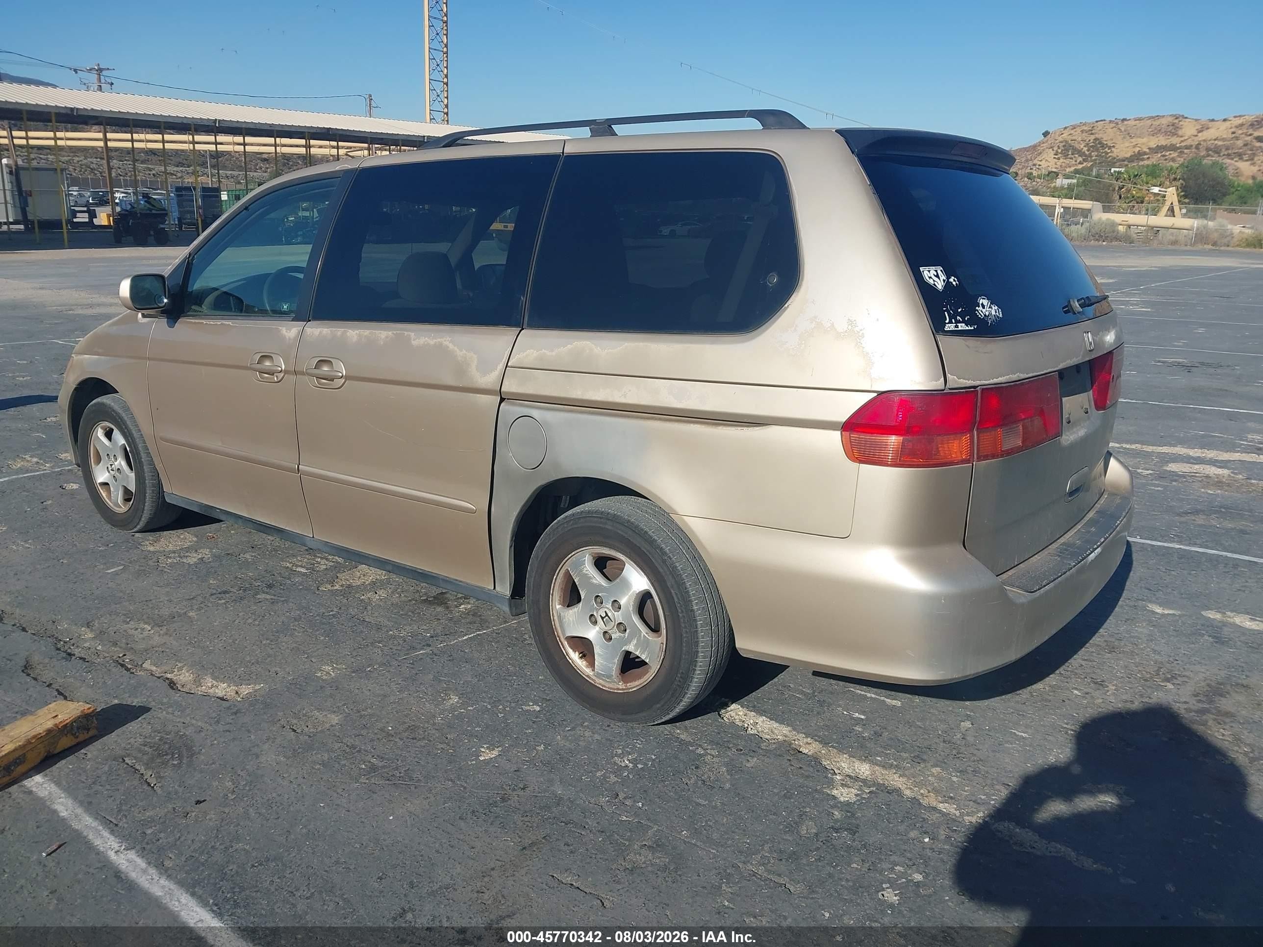 2001 Honda Odyssey Ex Champagne vin: 2HKRL18671H590781