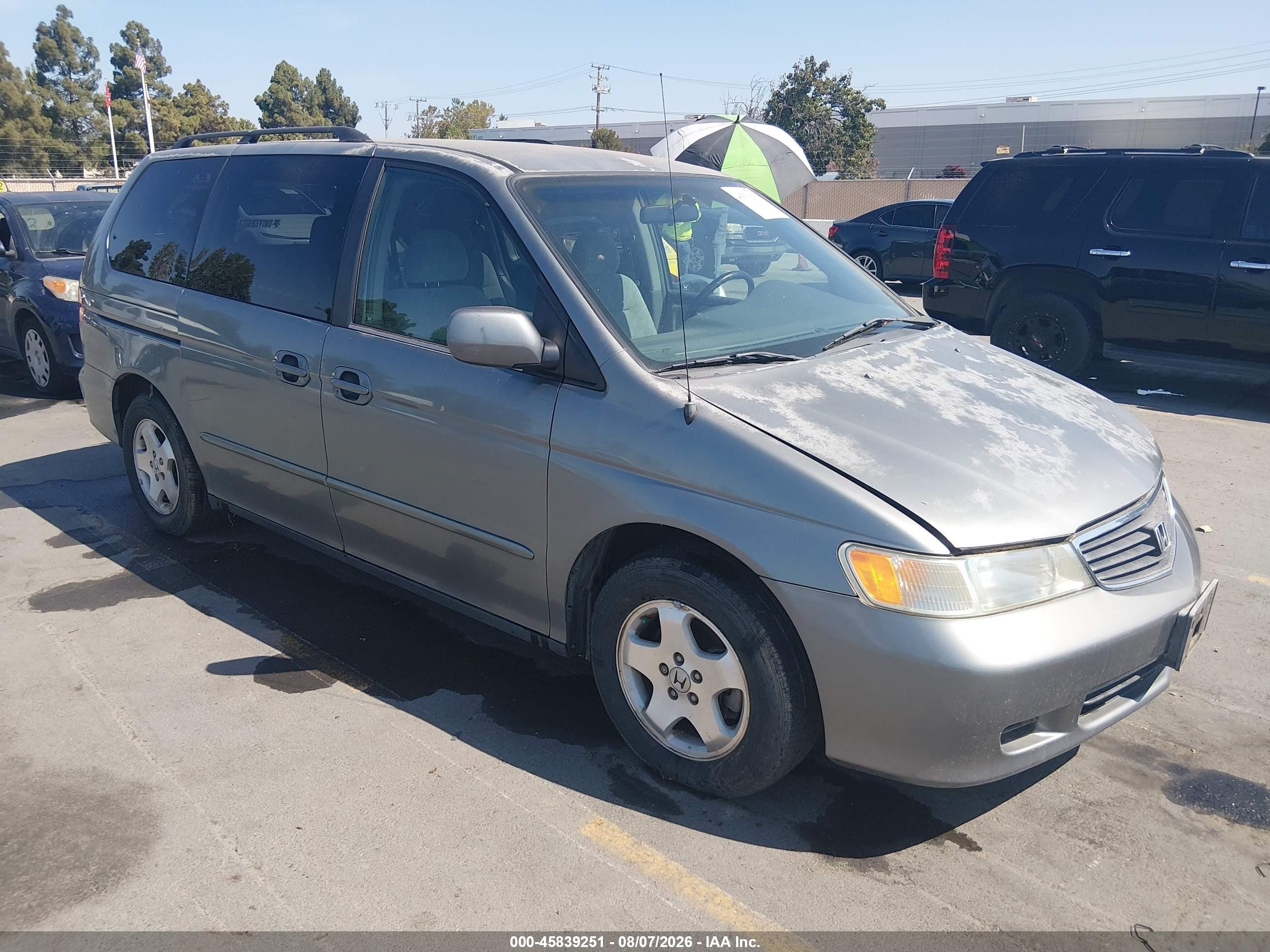 2001 Honda Odyssey Ex Light Blue vin: 2HKRL18671H598945