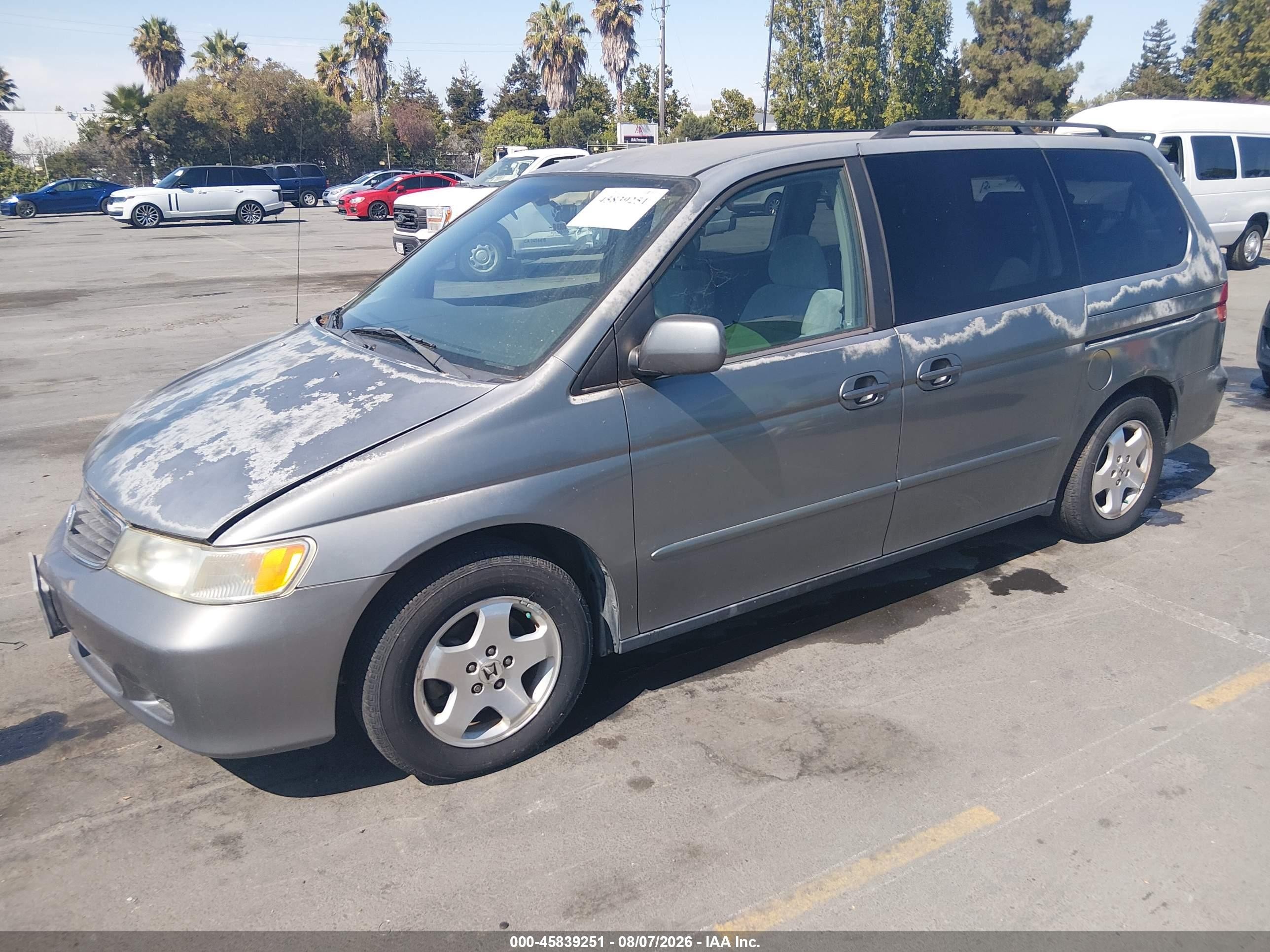 2001 Honda Odyssey Ex Light Blue vin: 2HKRL18671H598945