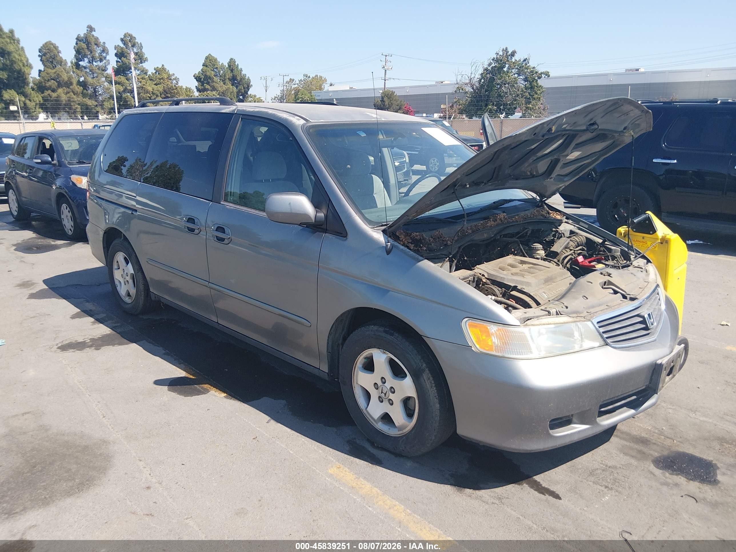 2001 Honda Odyssey Ex Light Blue vin: 2HKRL18671H598945