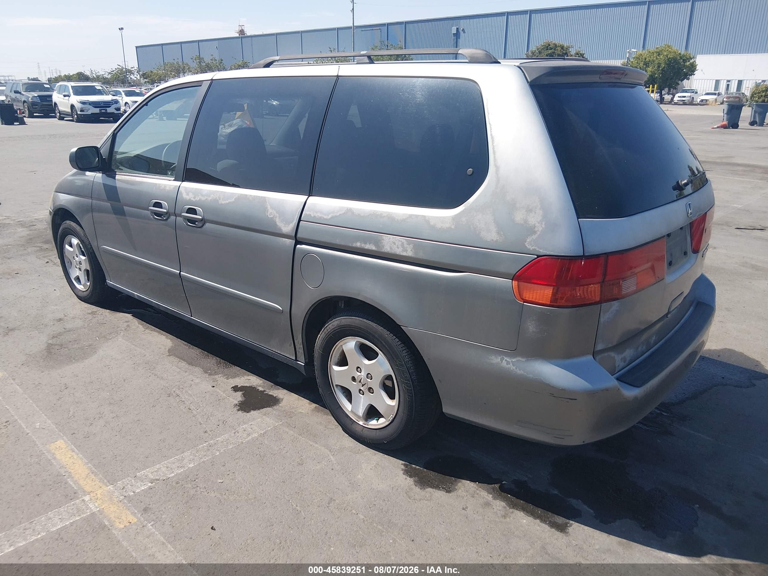 2001 Honda Odyssey Ex Light Blue vin: 2HKRL18671H598945