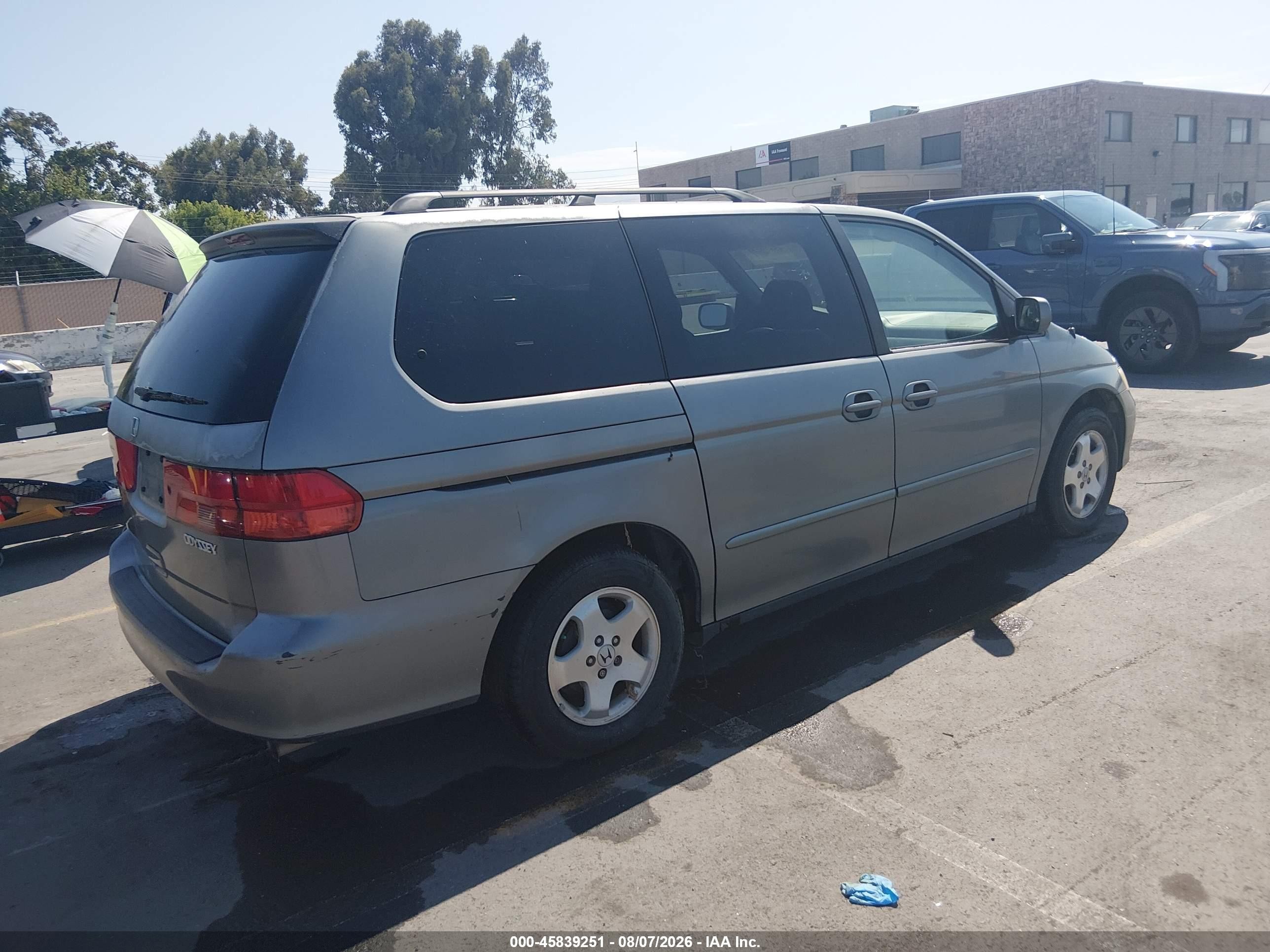 2001 Honda Odyssey Ex Light Blue vin: 2HKRL18671H598945