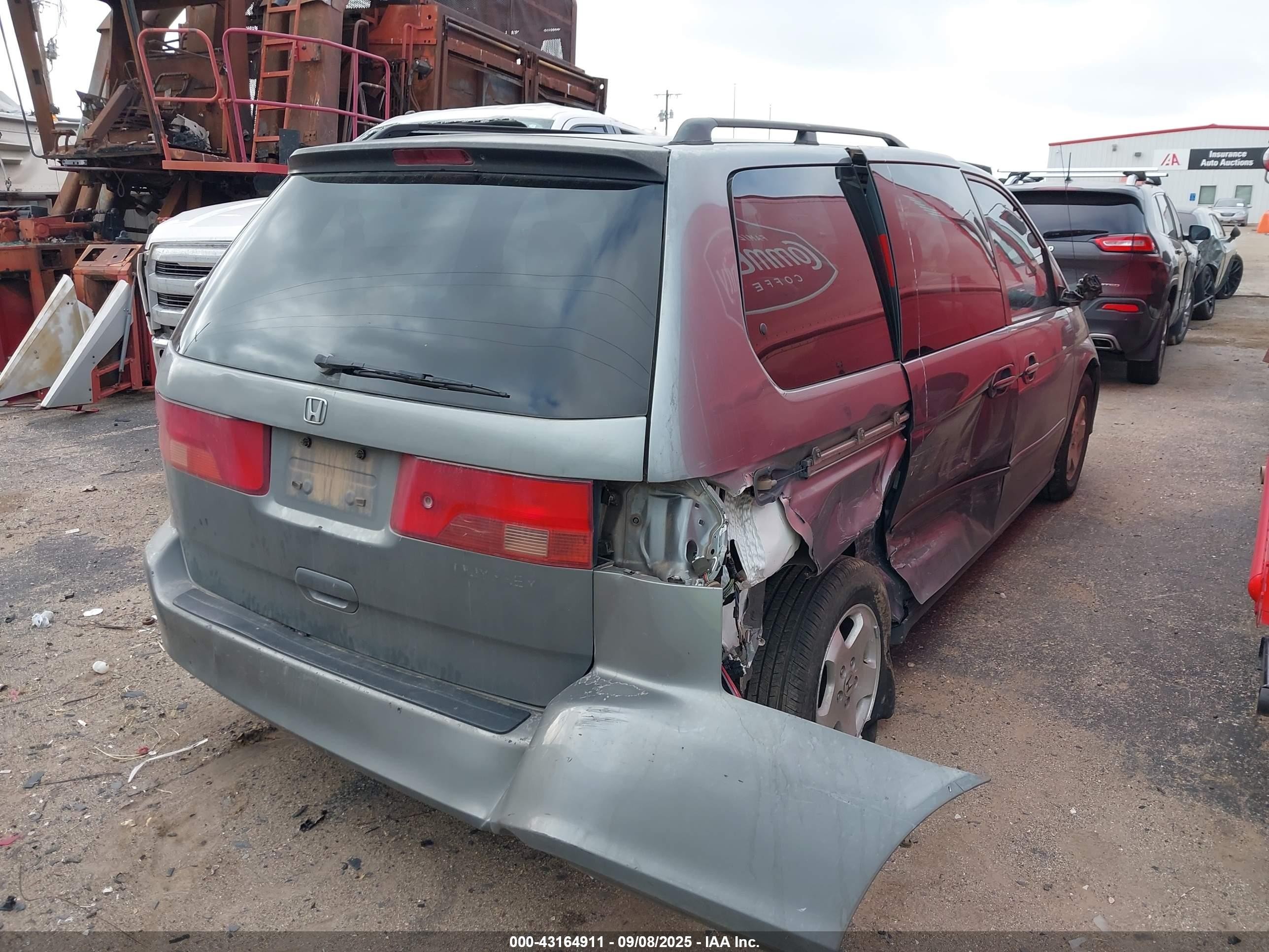 2000 Honda Odyssey Ex Gray vin: 2HKRL1867YH609100