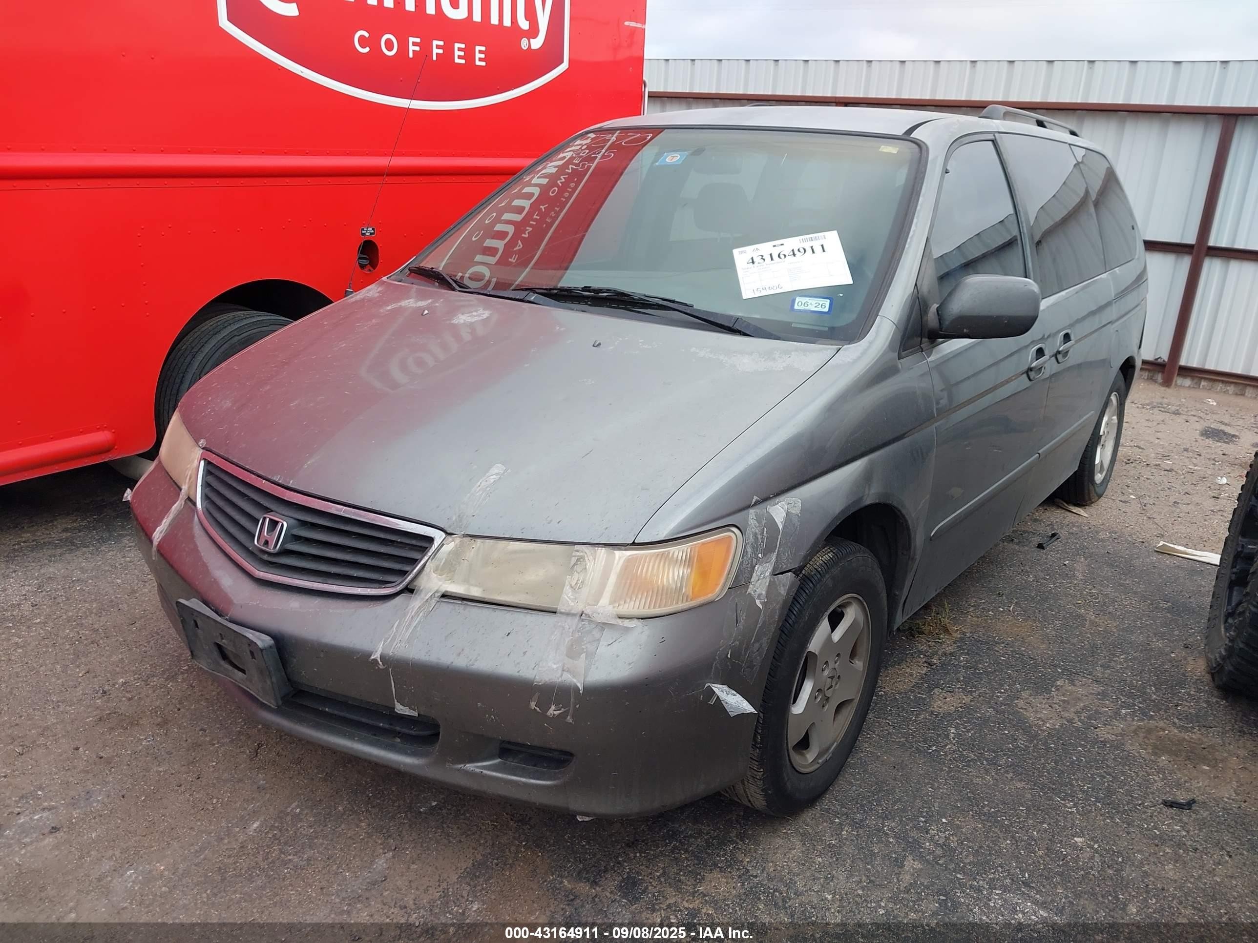 2000 Honda Odyssey Ex Gray vin: 2HKRL1867YH609100