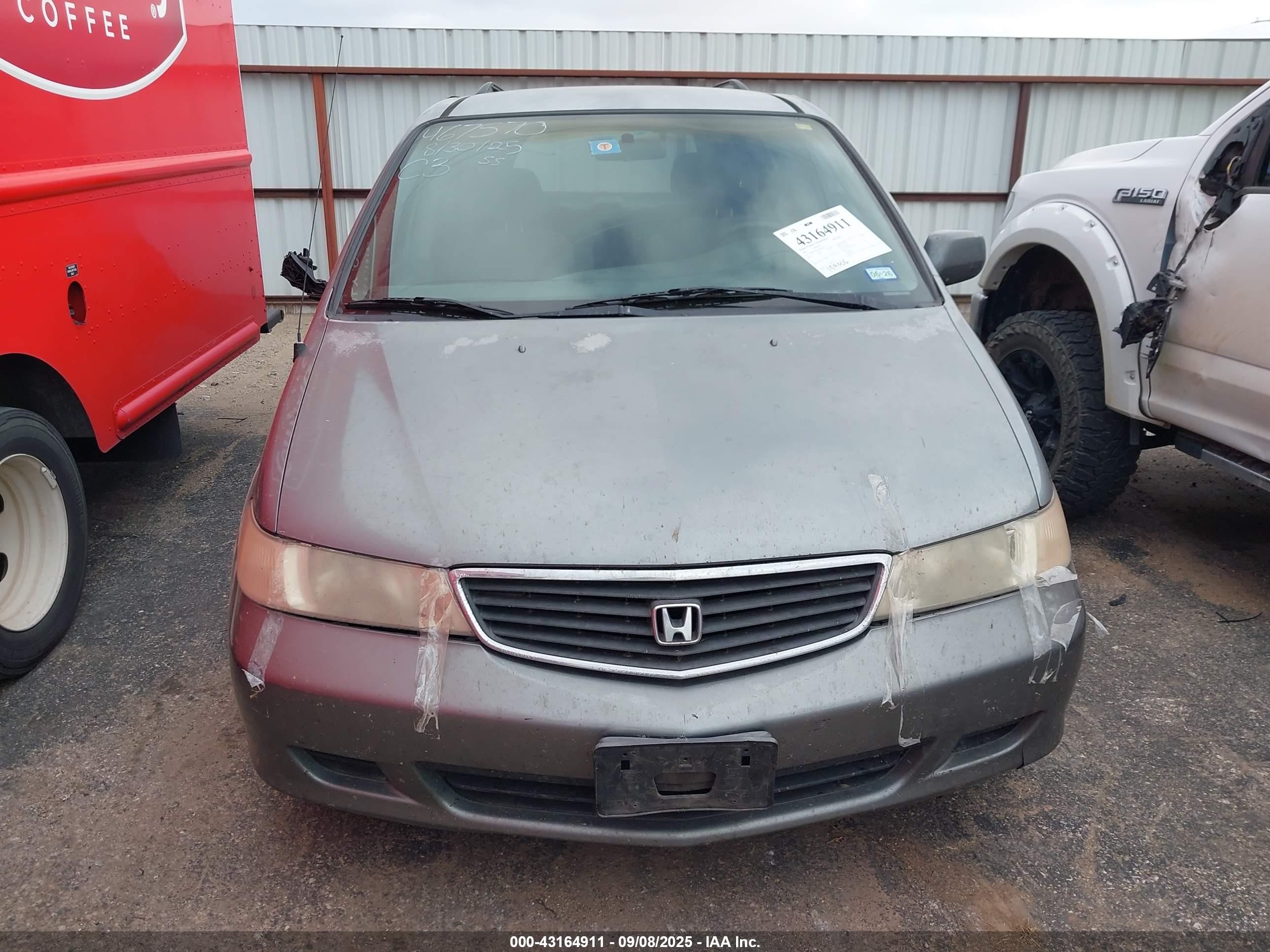 2000 Honda Odyssey Ex Gray vin: 2HKRL1867YH609100