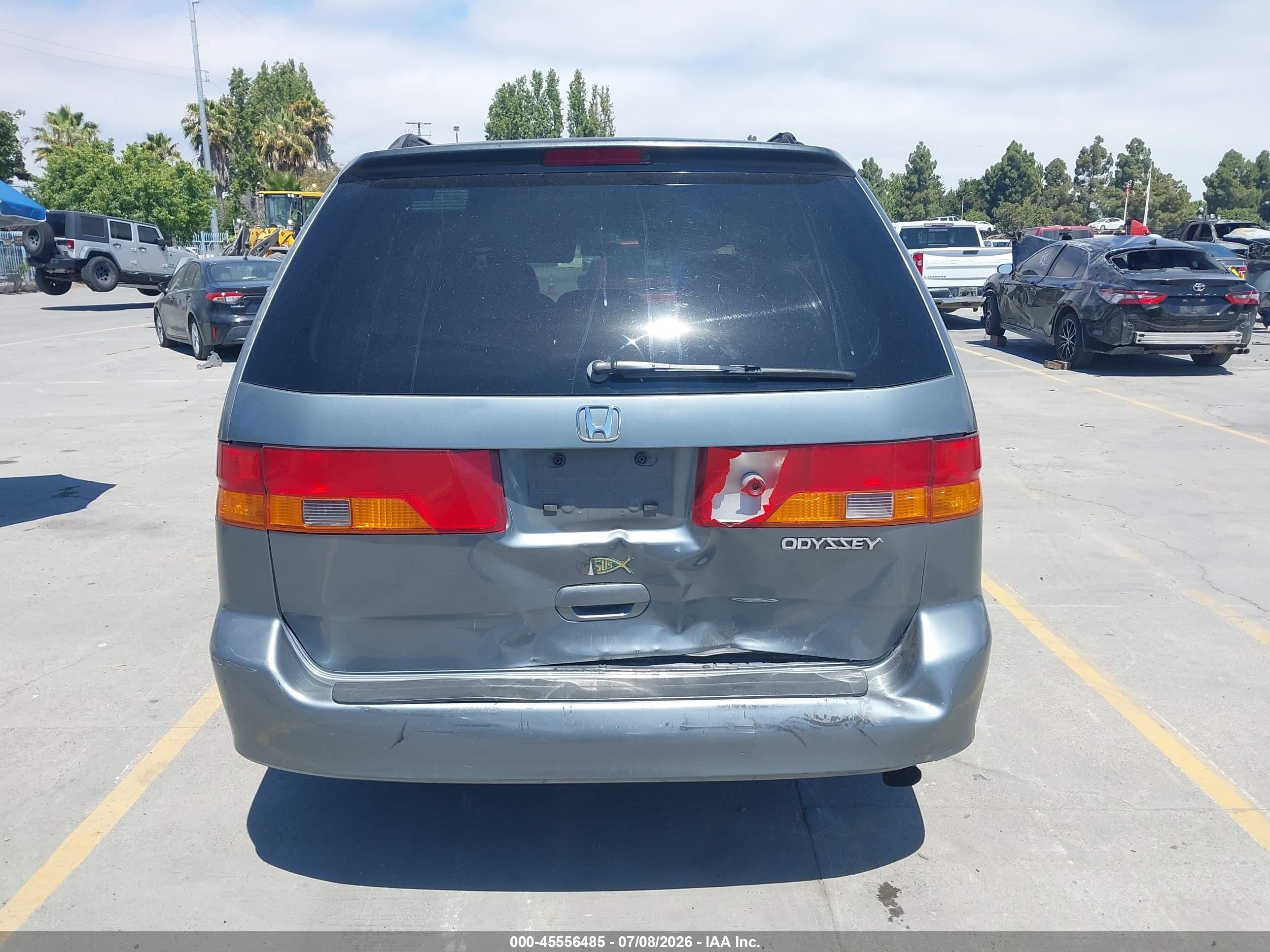 2002 Honda Odyssey Ex Gray vin: 2HKRL18682H529277