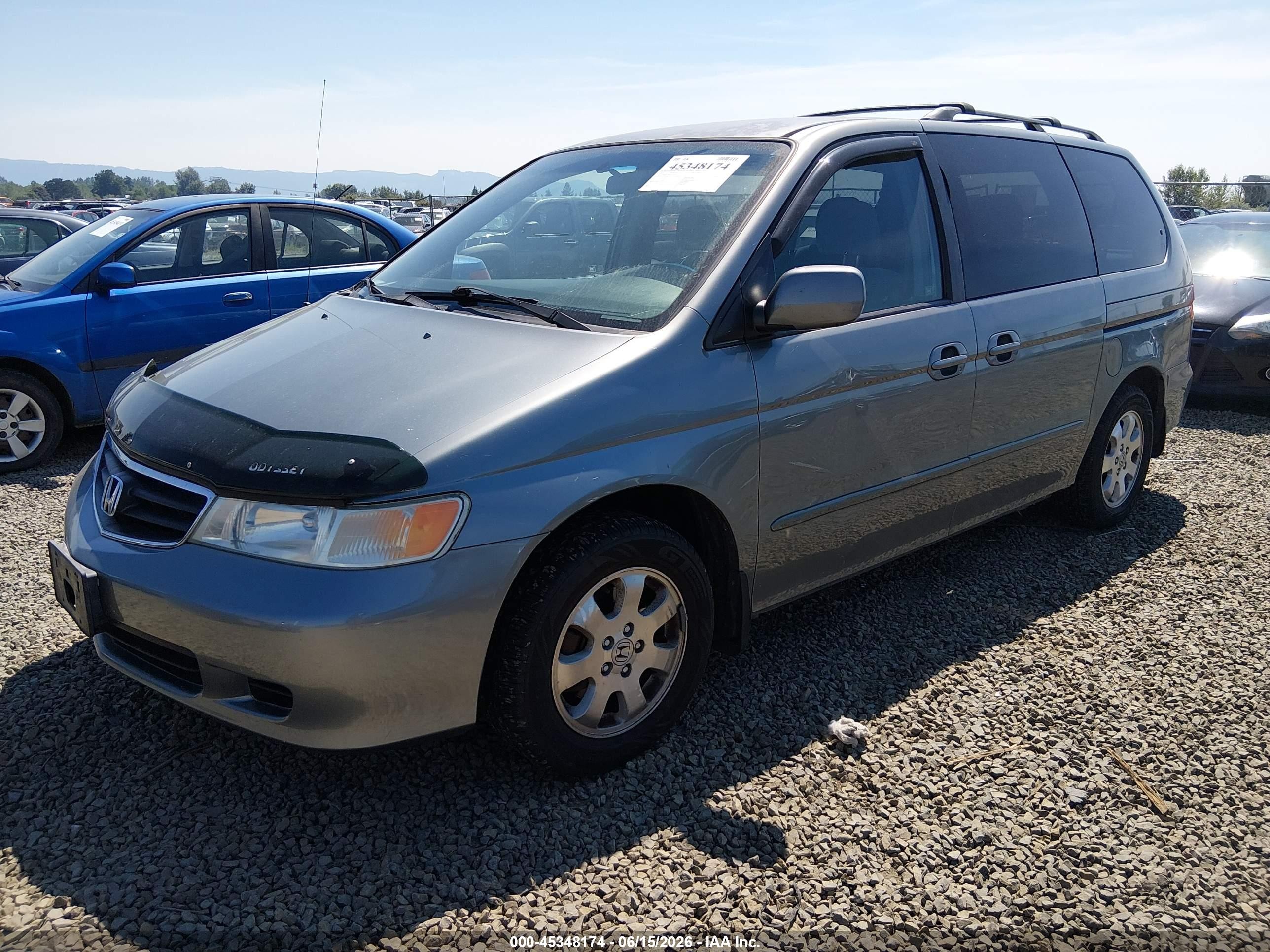 2002 Honda Odyssey Ex Light Blue vin: 2HKRL18682H573232