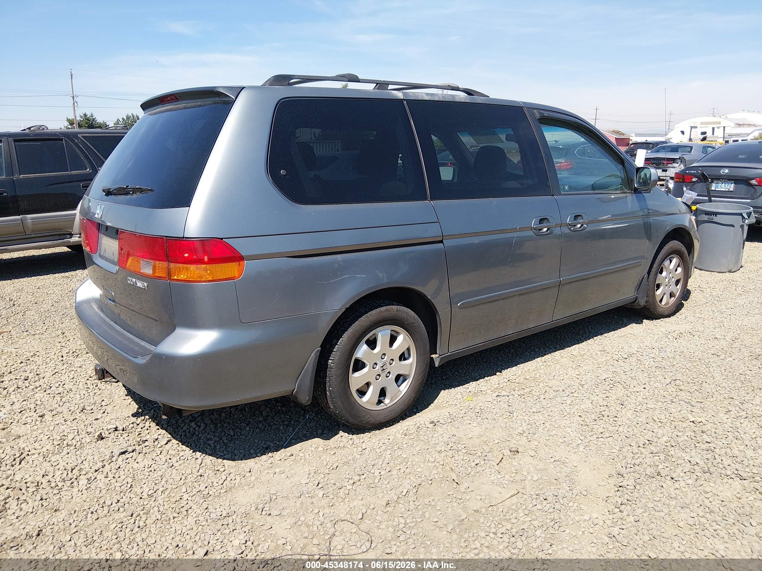 2002 Honda Odyssey Ex Light Blue vin: 2HKRL18682H573232