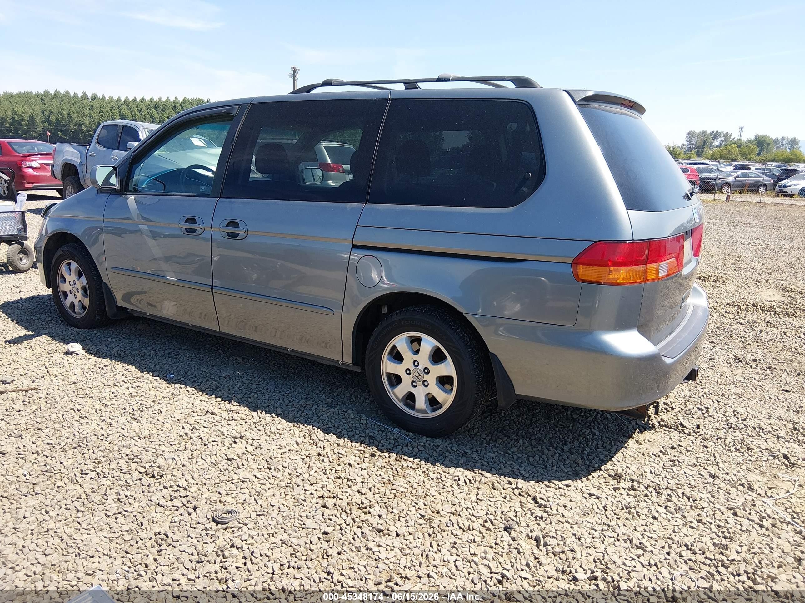 2002 Honda Odyssey Ex Light Blue vin: 2HKRL18682H573232