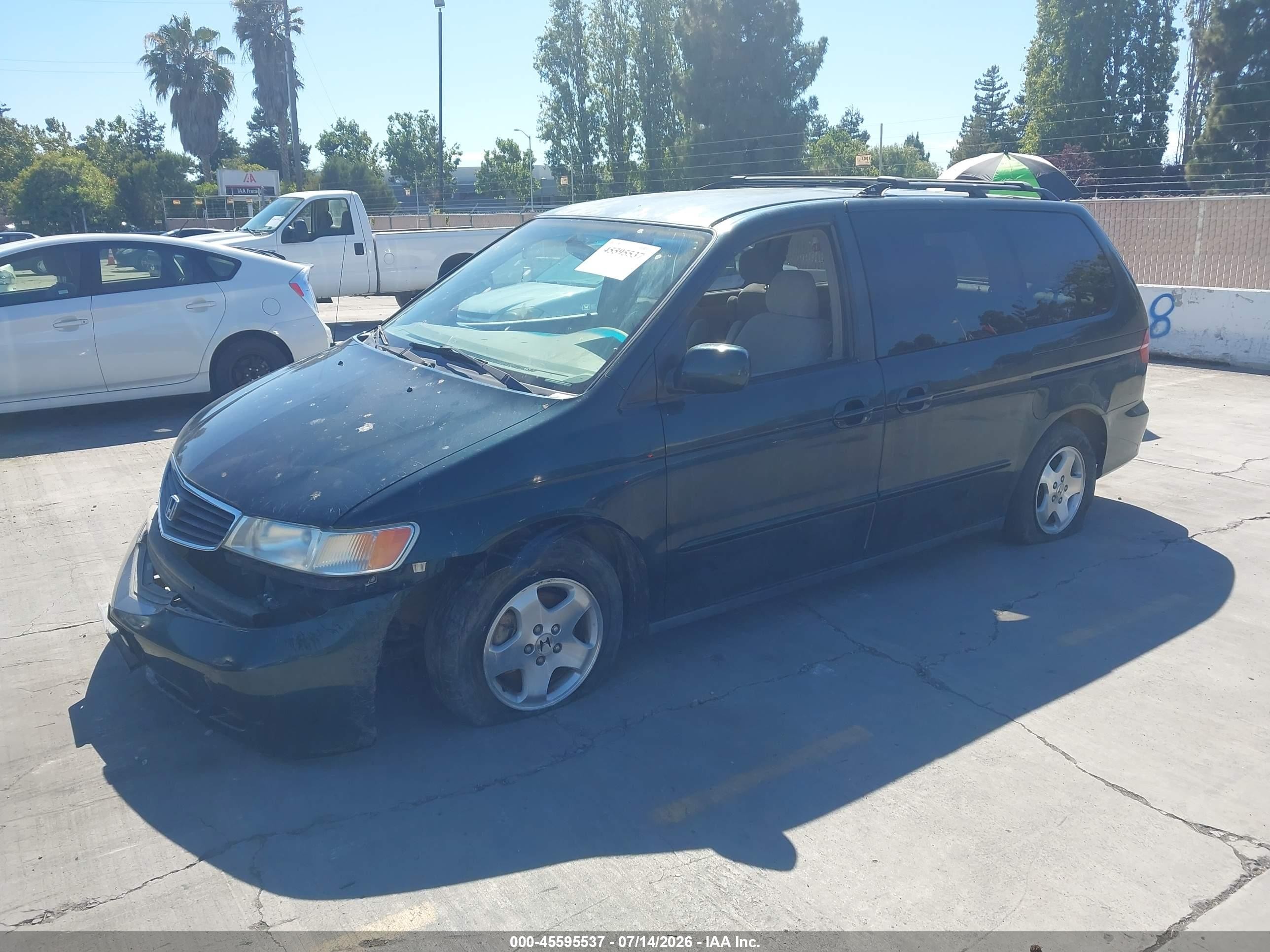 2001 Honda Odyssey Ex Green vin: 2HKRL18691H597375
