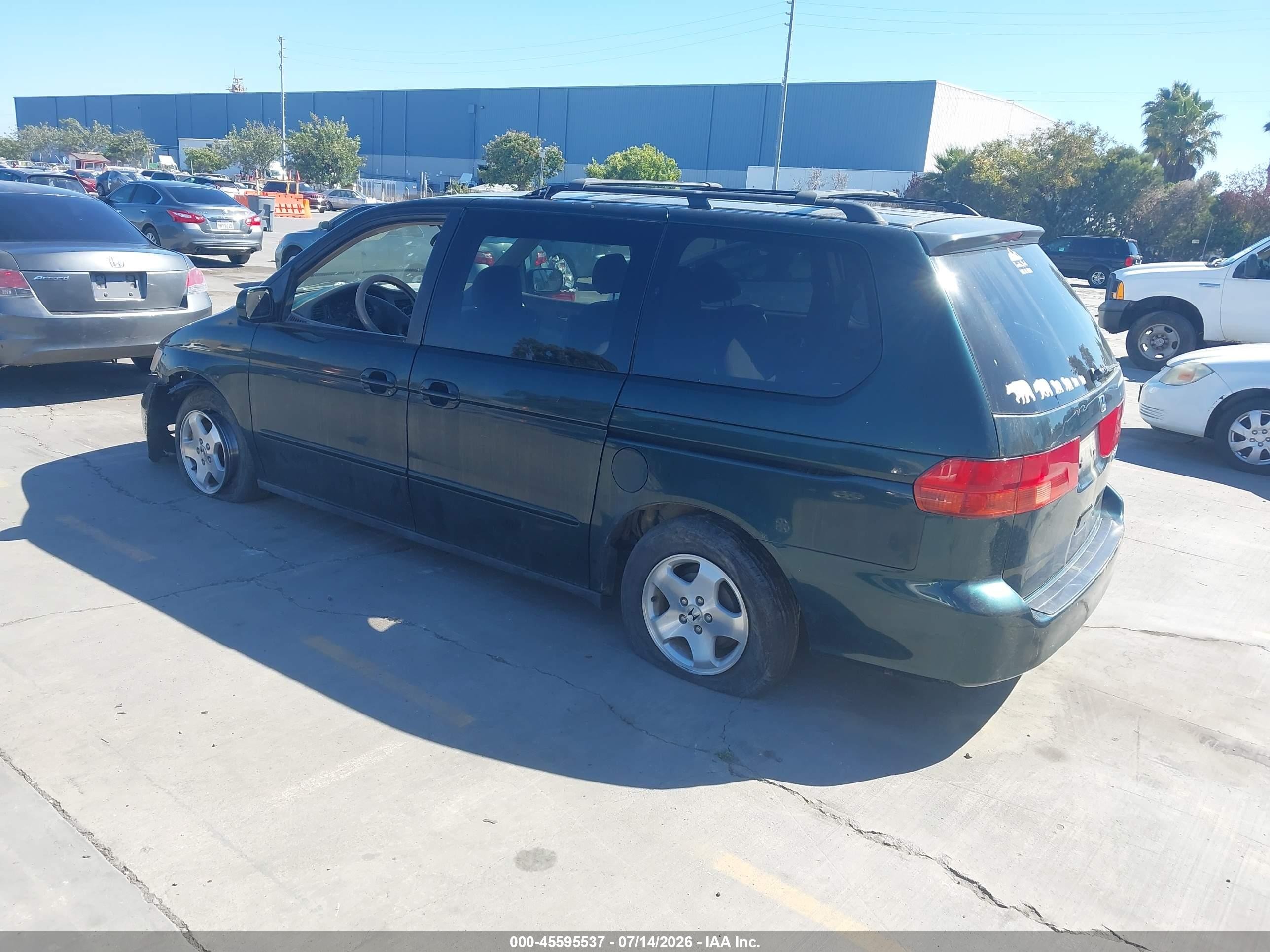 2001 Honda Odyssey Ex Green vin: 2HKRL18691H597375