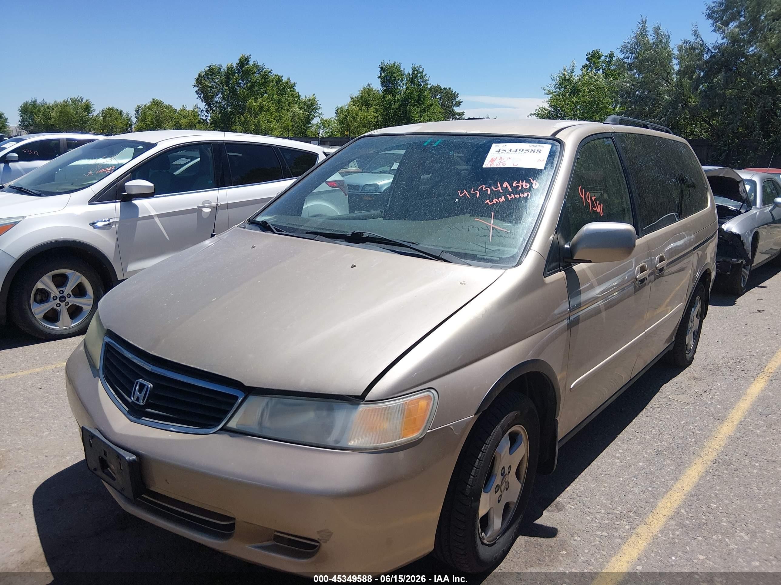 1999 Honda Odyssey Ex Gold vin: 2HKRL1869XH537251
