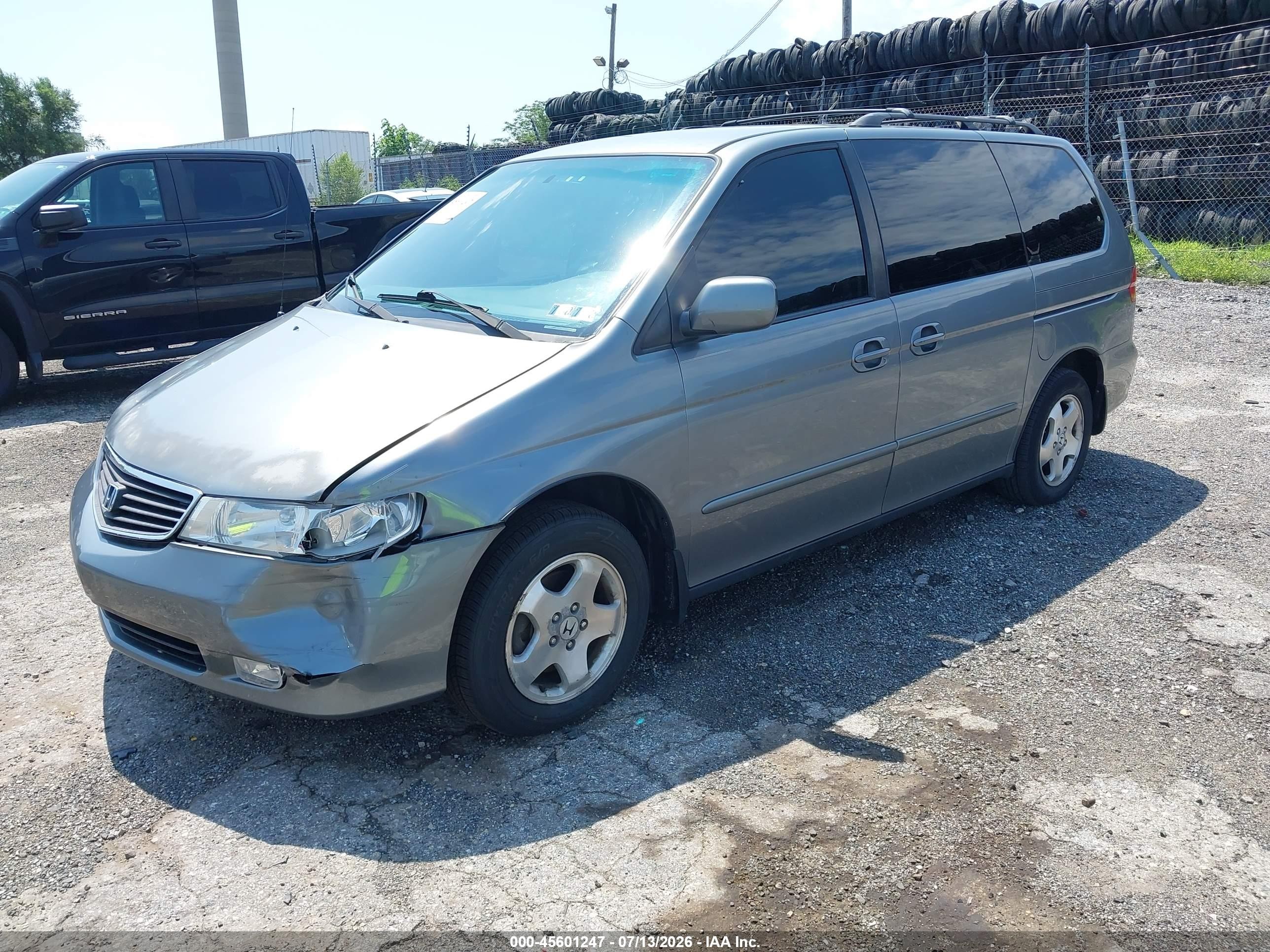 2001 Honda Odyssey Ex Серый vin: 2HKRL186X1H514942