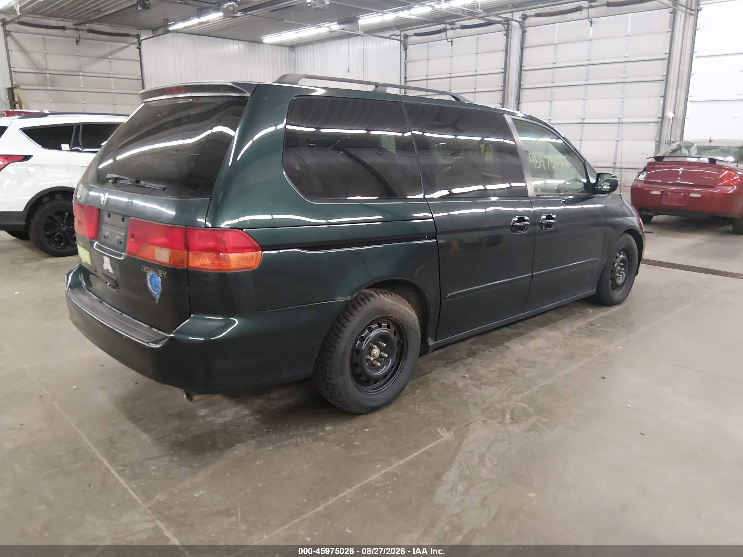 2001 Honda Odyssey Ex Green vin: 2HKRL186X1H572338
