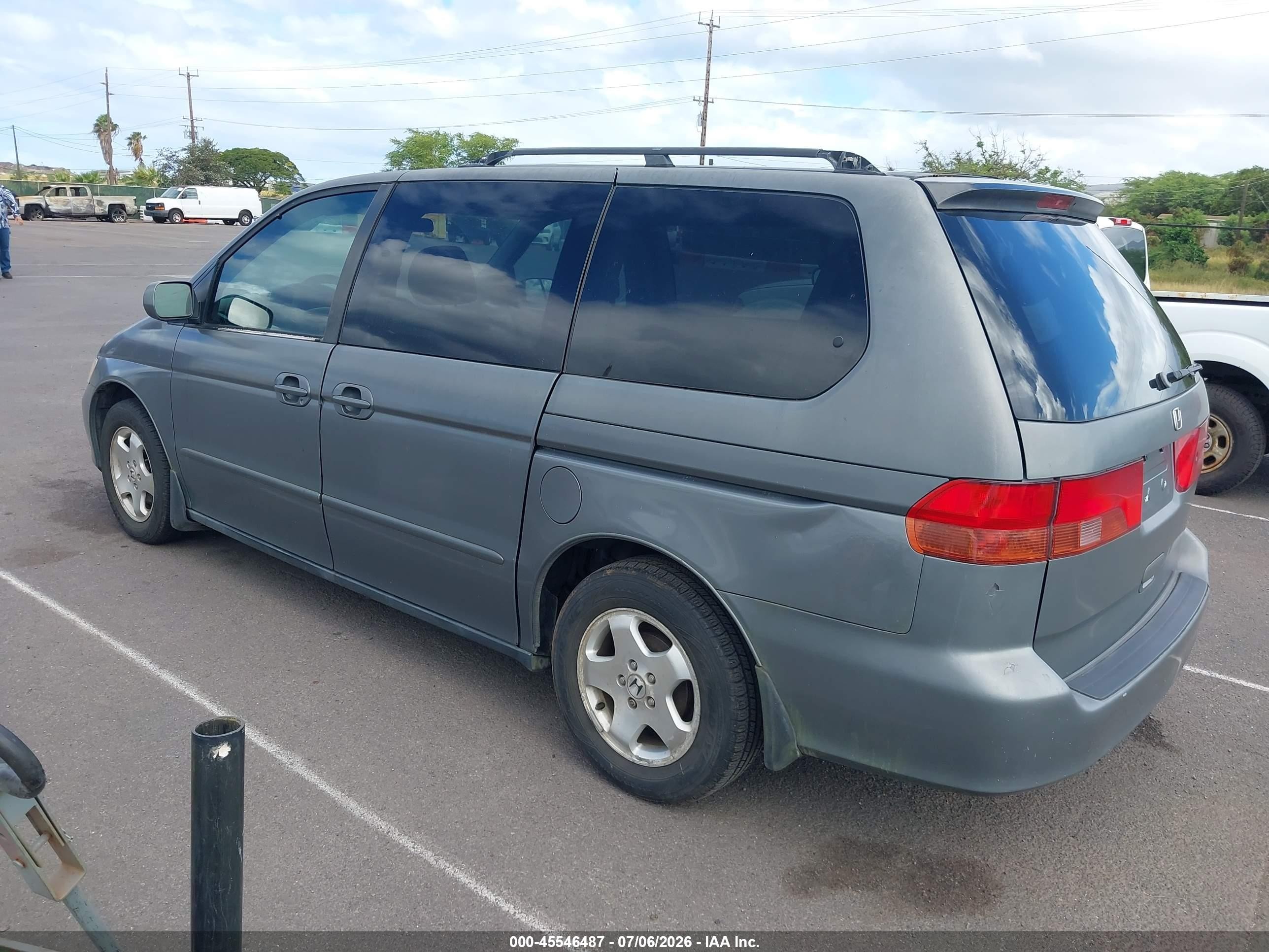 2001 Honda Odyssey Ex Gray vin: 2HKRL186X1H608397