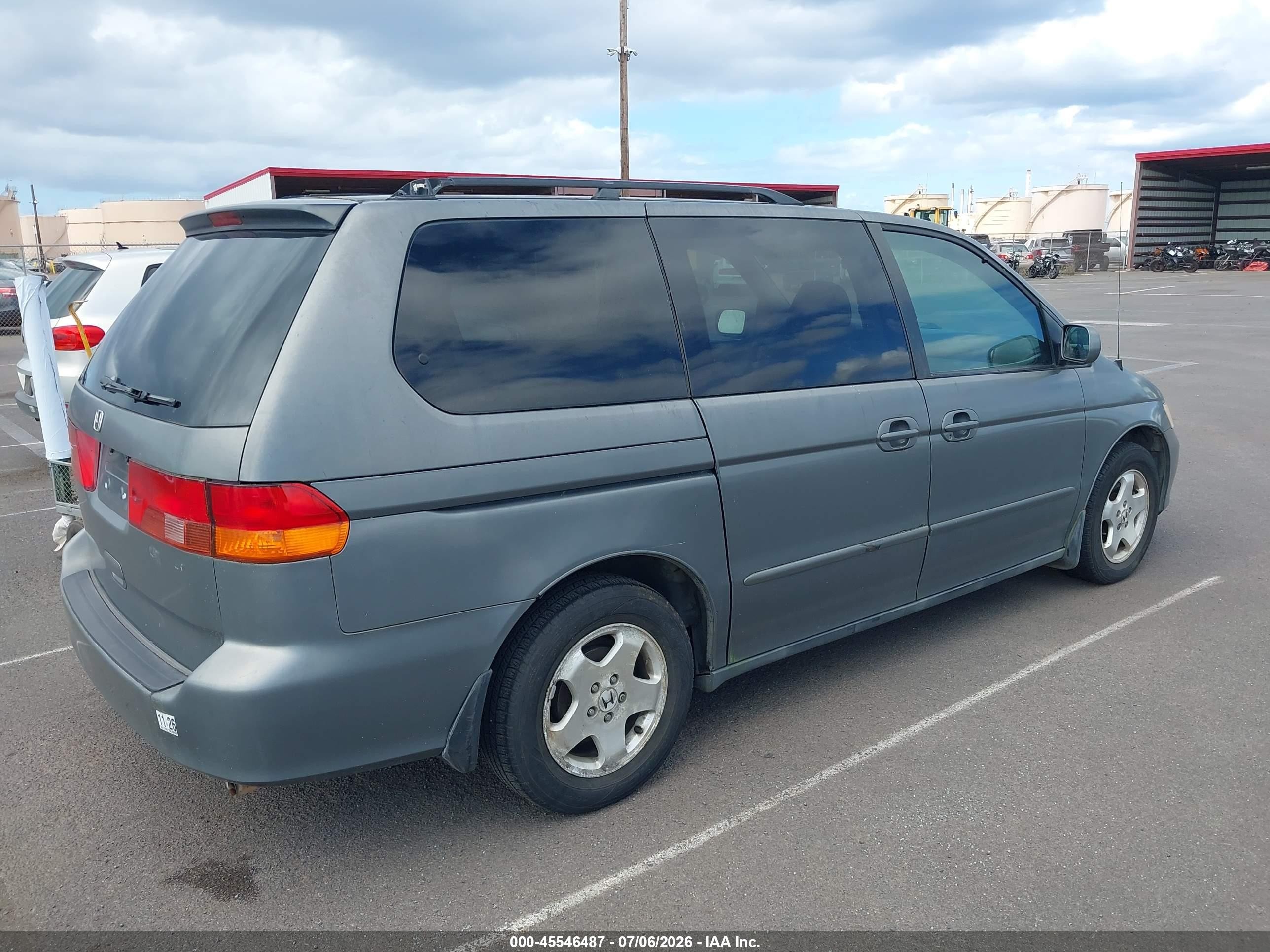 2001 Honda Odyssey Ex Gray vin: 2HKRL186X1H608397