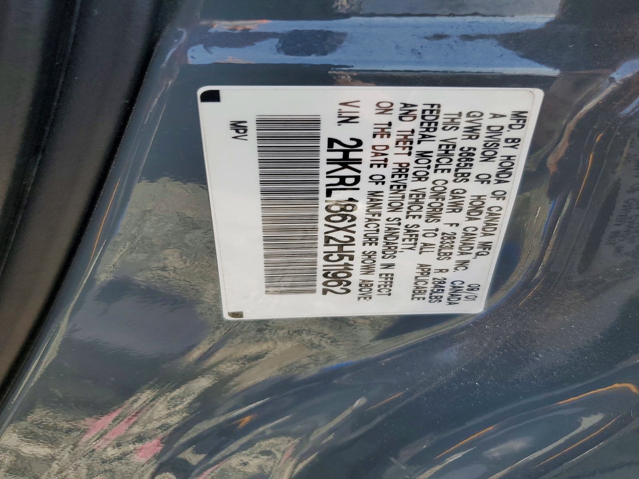 2002 Honda Odyssey Ex Gray vin: 2HKRL186X2H511962