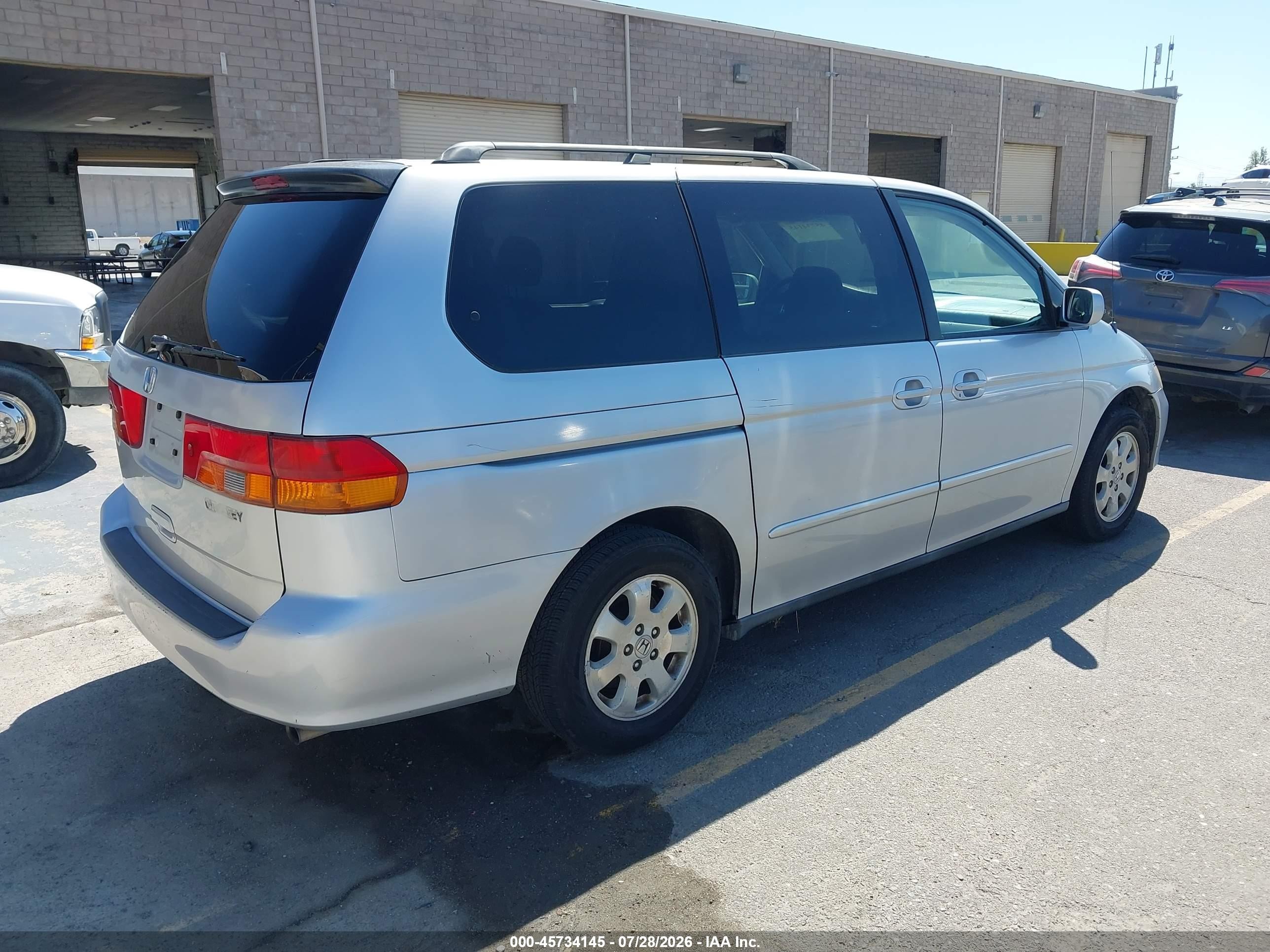 2002 Honda Odyssey Ex Серебряный vin: 2HKRL186X2H555704