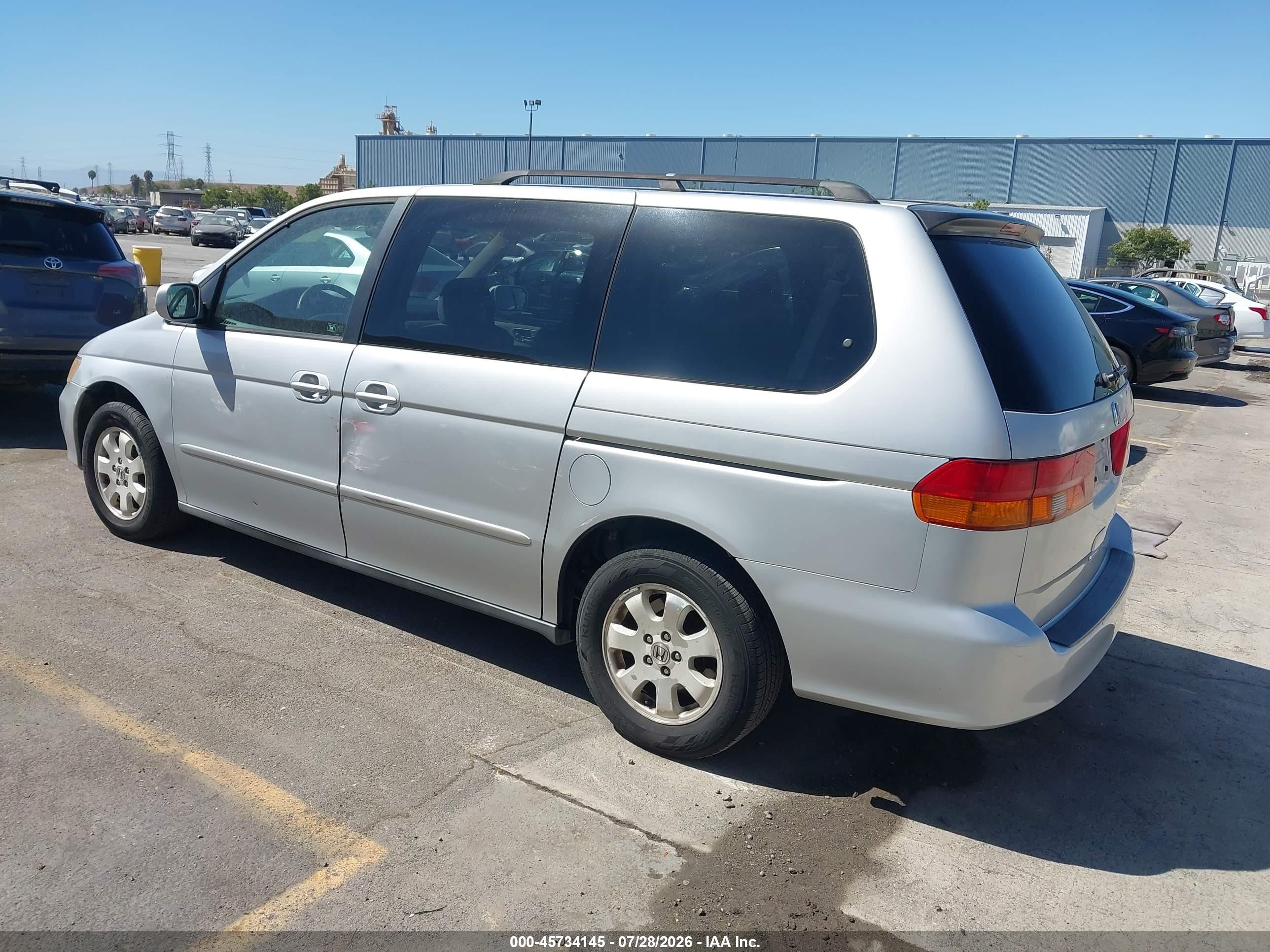 2002 Honda Odyssey Ex Серебряный vin: 2HKRL186X2H555704