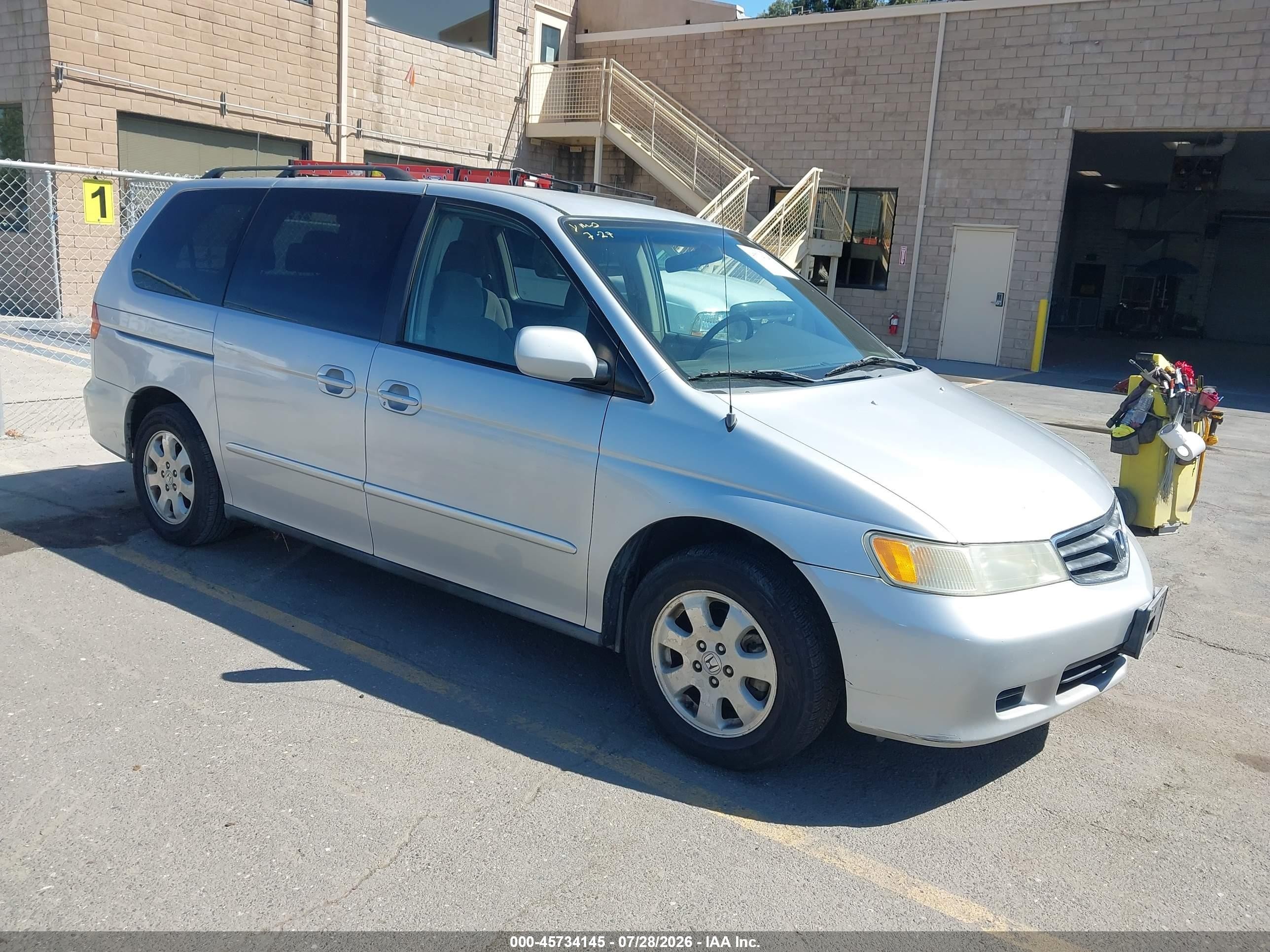2002 Honda Odyssey Ex Silver vin: 2HKRL186X2H555704
