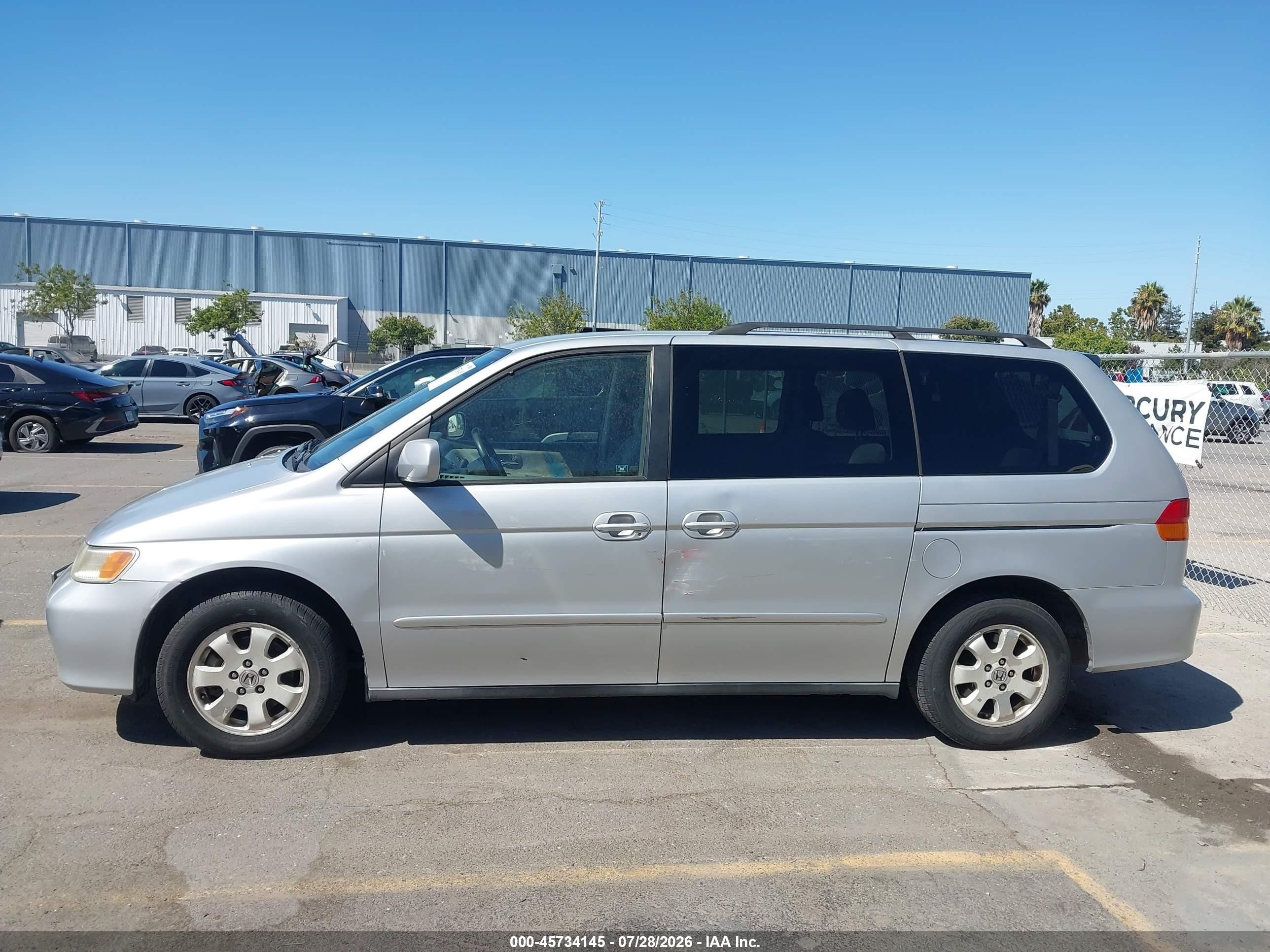 2002 Honda Odyssey Ex Серебряный vin: 2HKRL186X2H555704