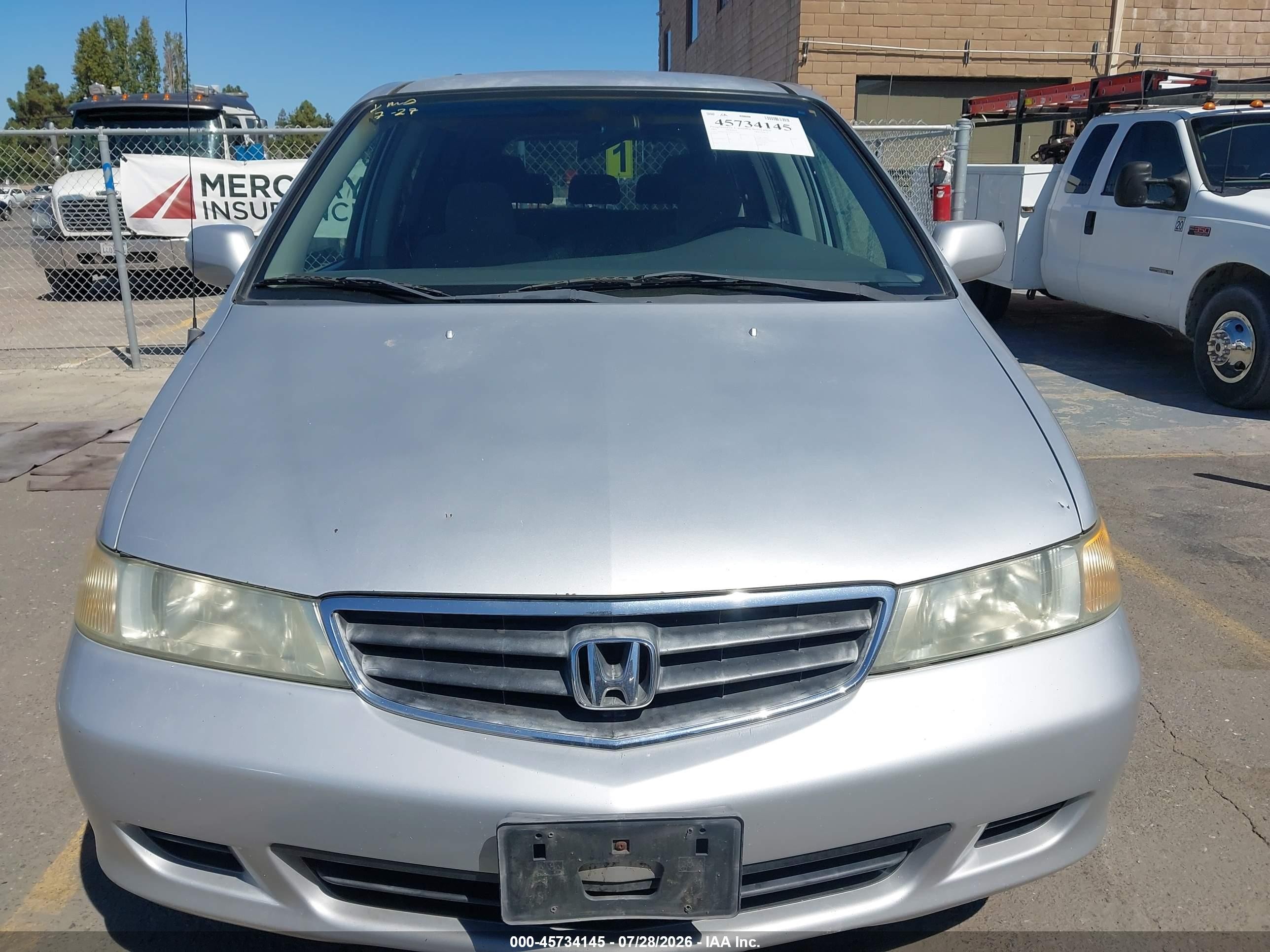 2002 Honda Odyssey Ex Серебряный vin: 2HKRL186X2H555704