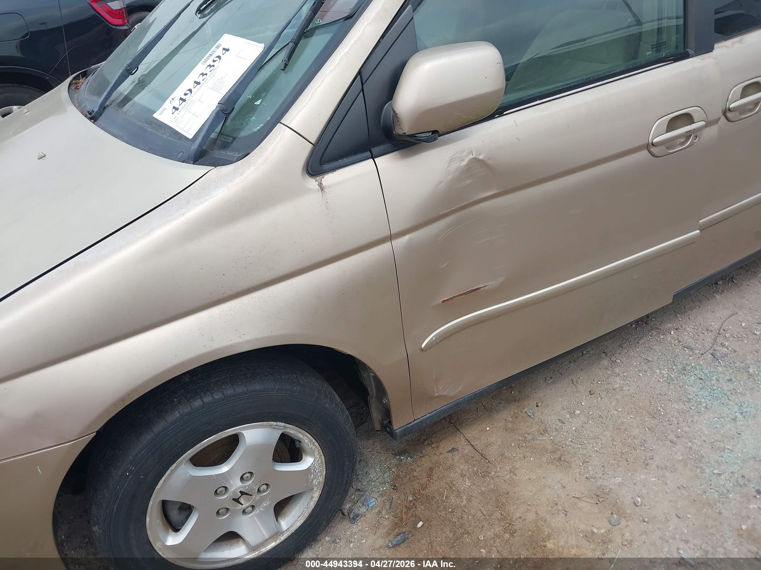 2000 Honda Odyssey Ex Tan vin: 2HKRL186XYH598139
