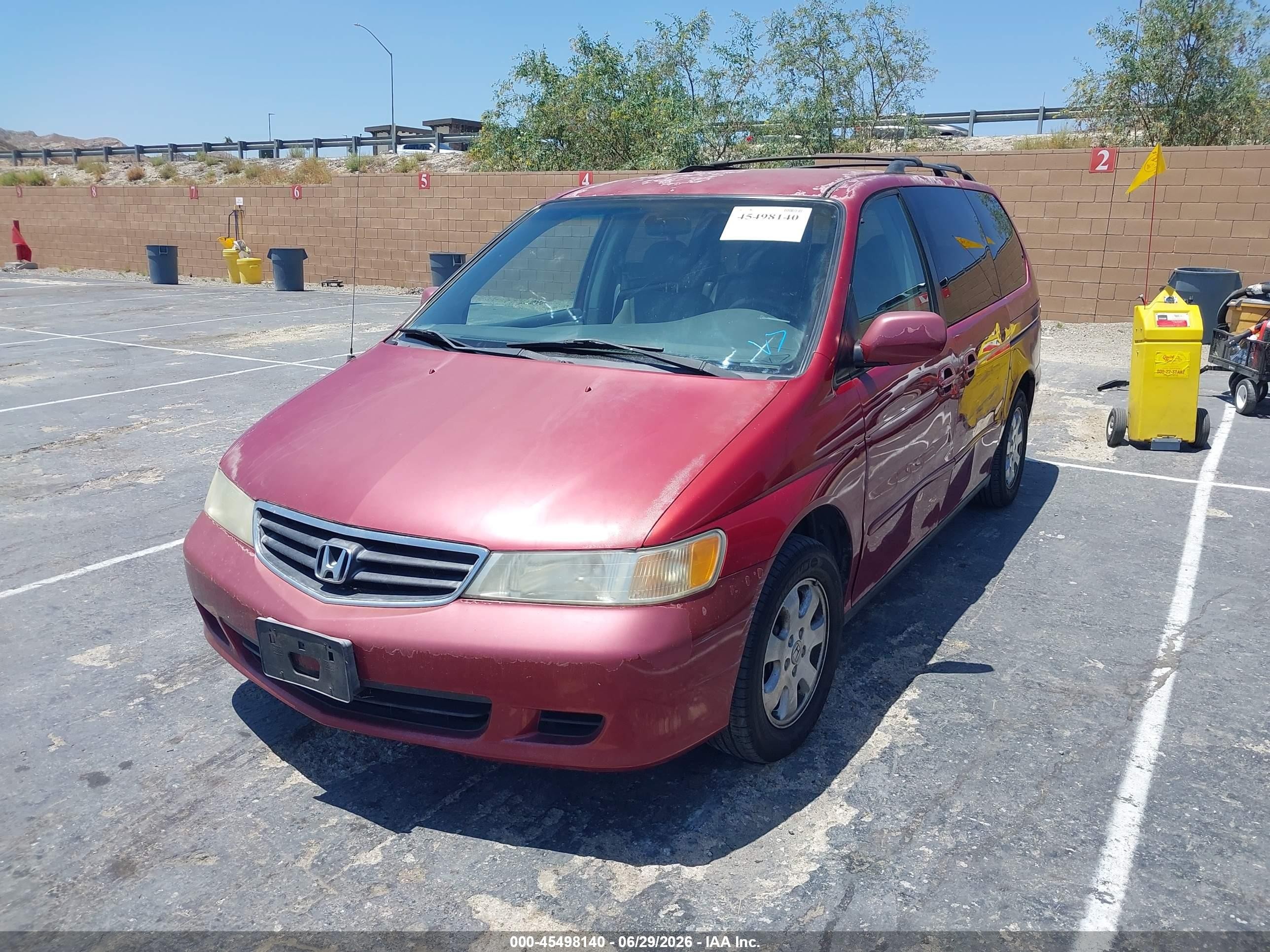 2002 Honda Odyssey Ex-l Red vin: 2HKRL18732H545573