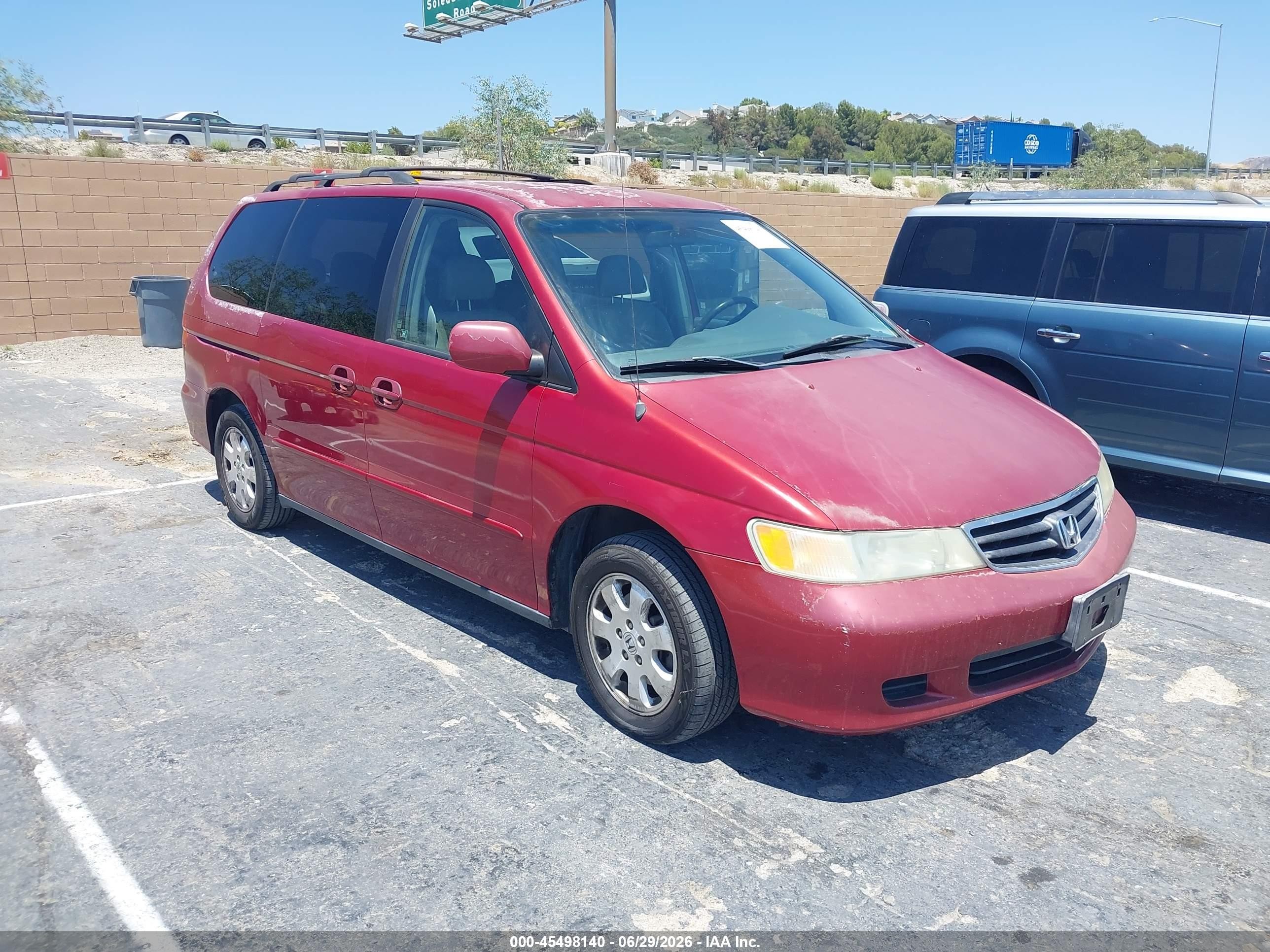 2002 Honda Odyssey Ex-l Red vin: 2HKRL18732H545573
