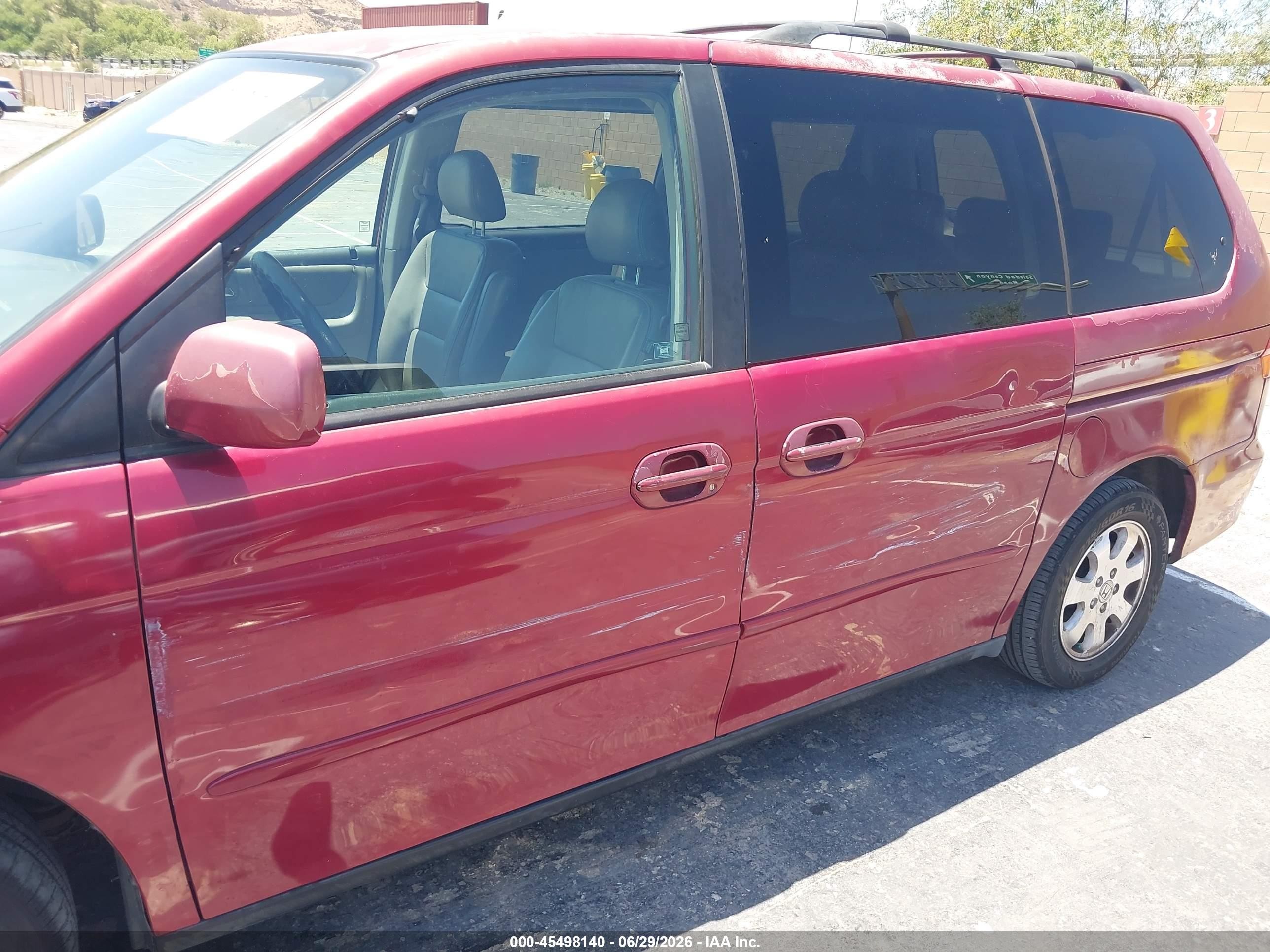 2002 Honda Odyssey Ex-l Red vin: 2HKRL18732H545573