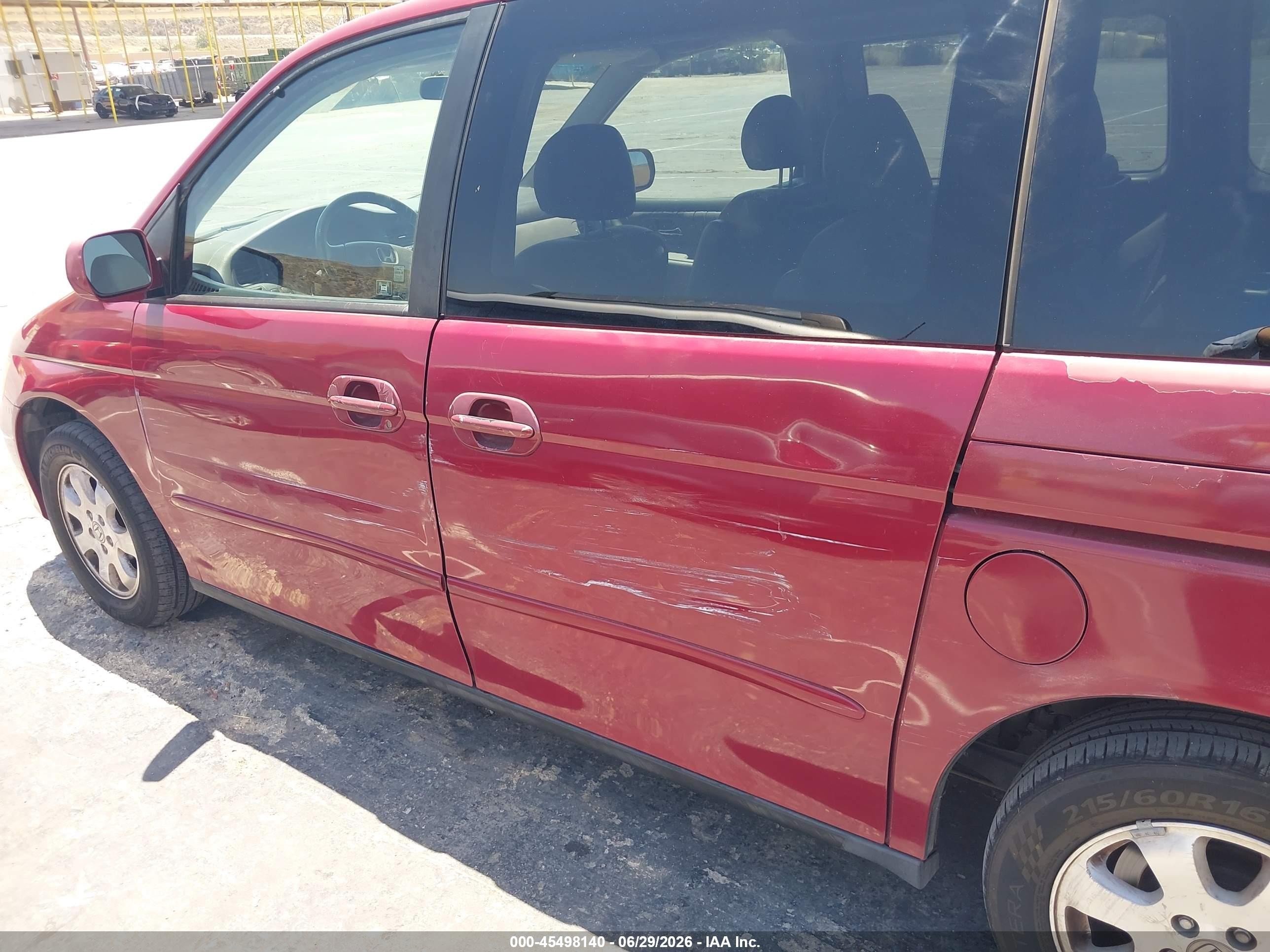2002 Honda Odyssey Ex-l Red vin: 2HKRL18732H545573