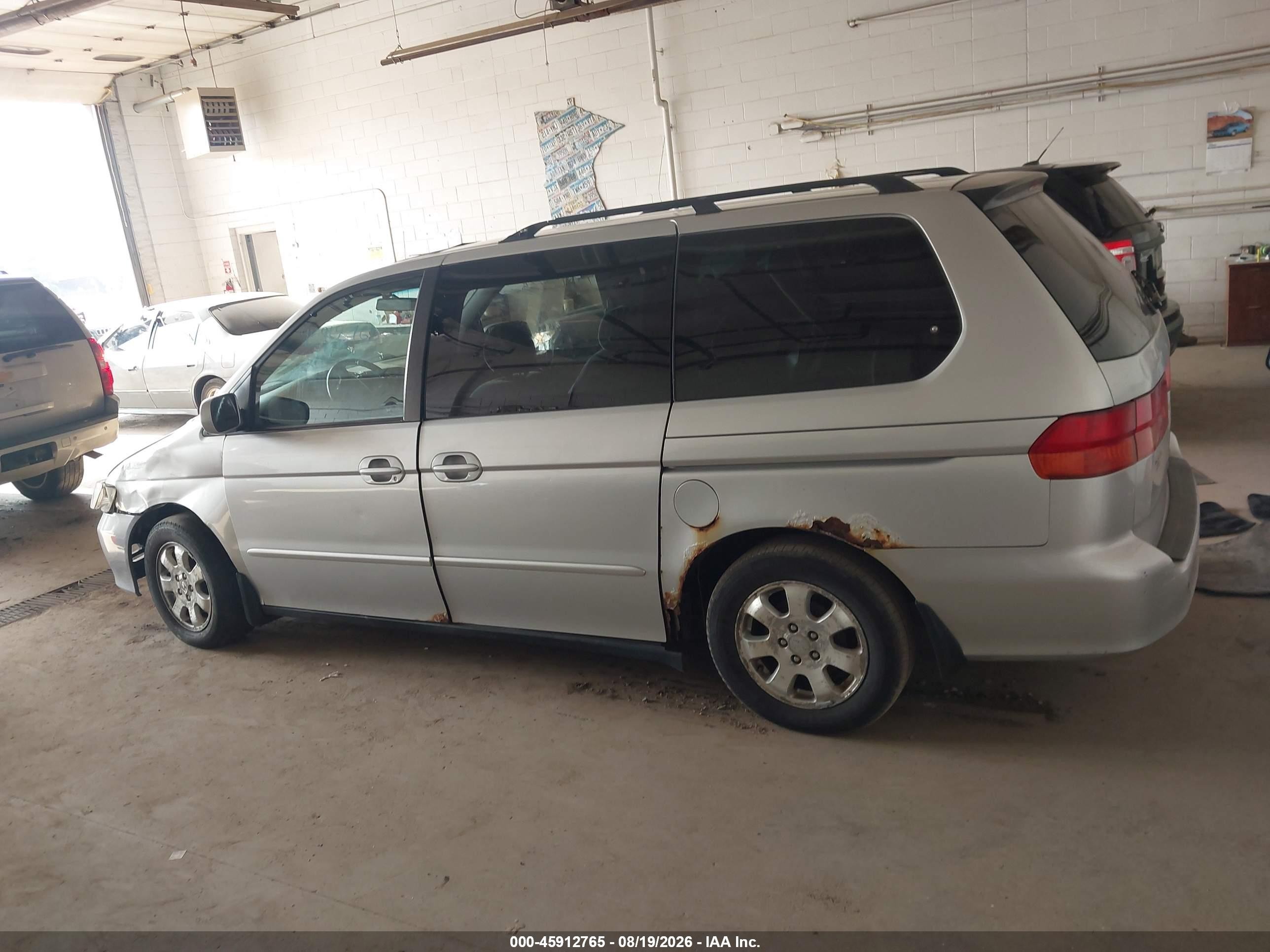 2001 Honda Odyssey Ex Silver vin: 2HKRL18771H530878