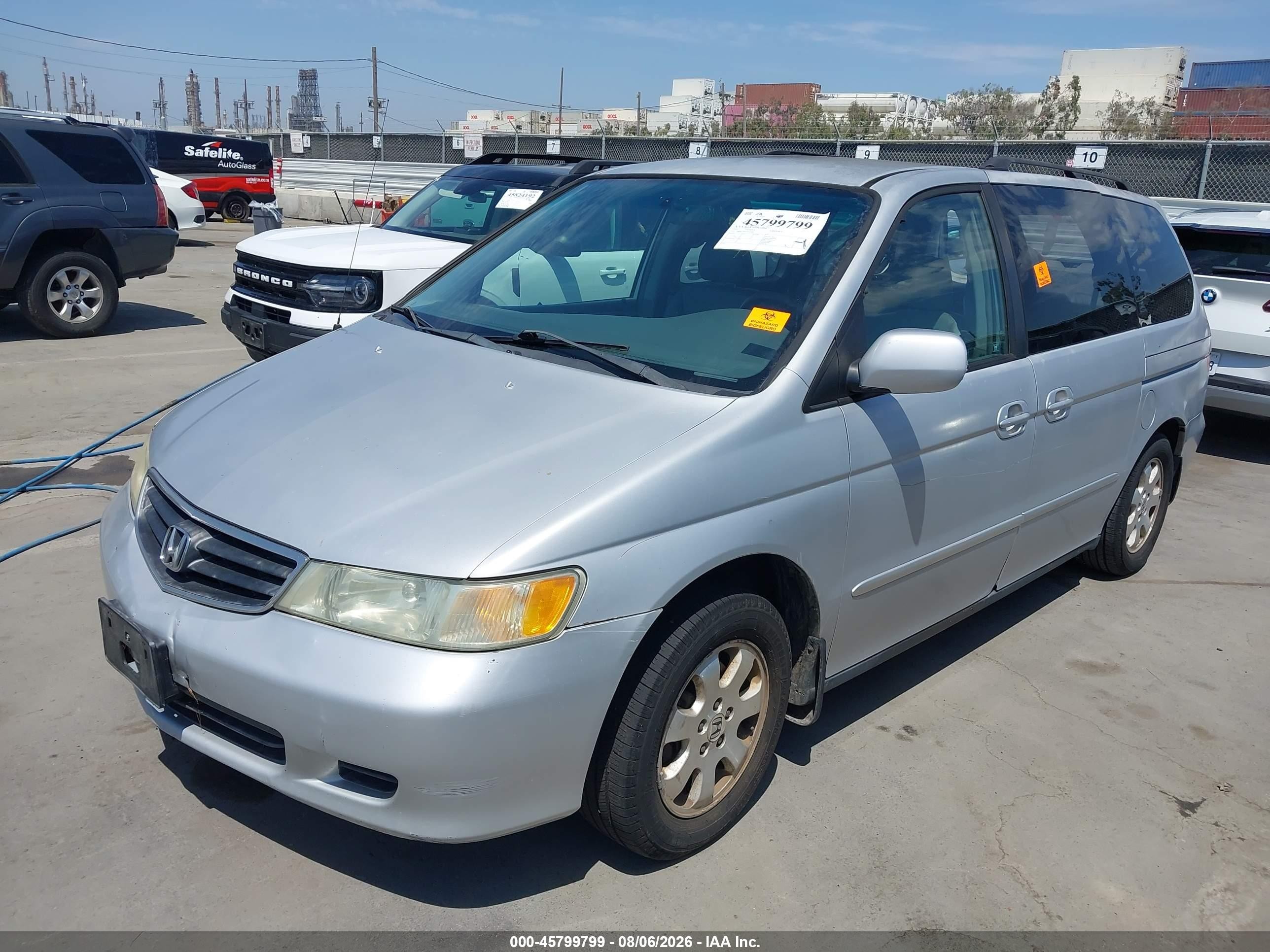 2002 Honda Odyssey Ex-l Silver vin: 2HKRL18952H541882