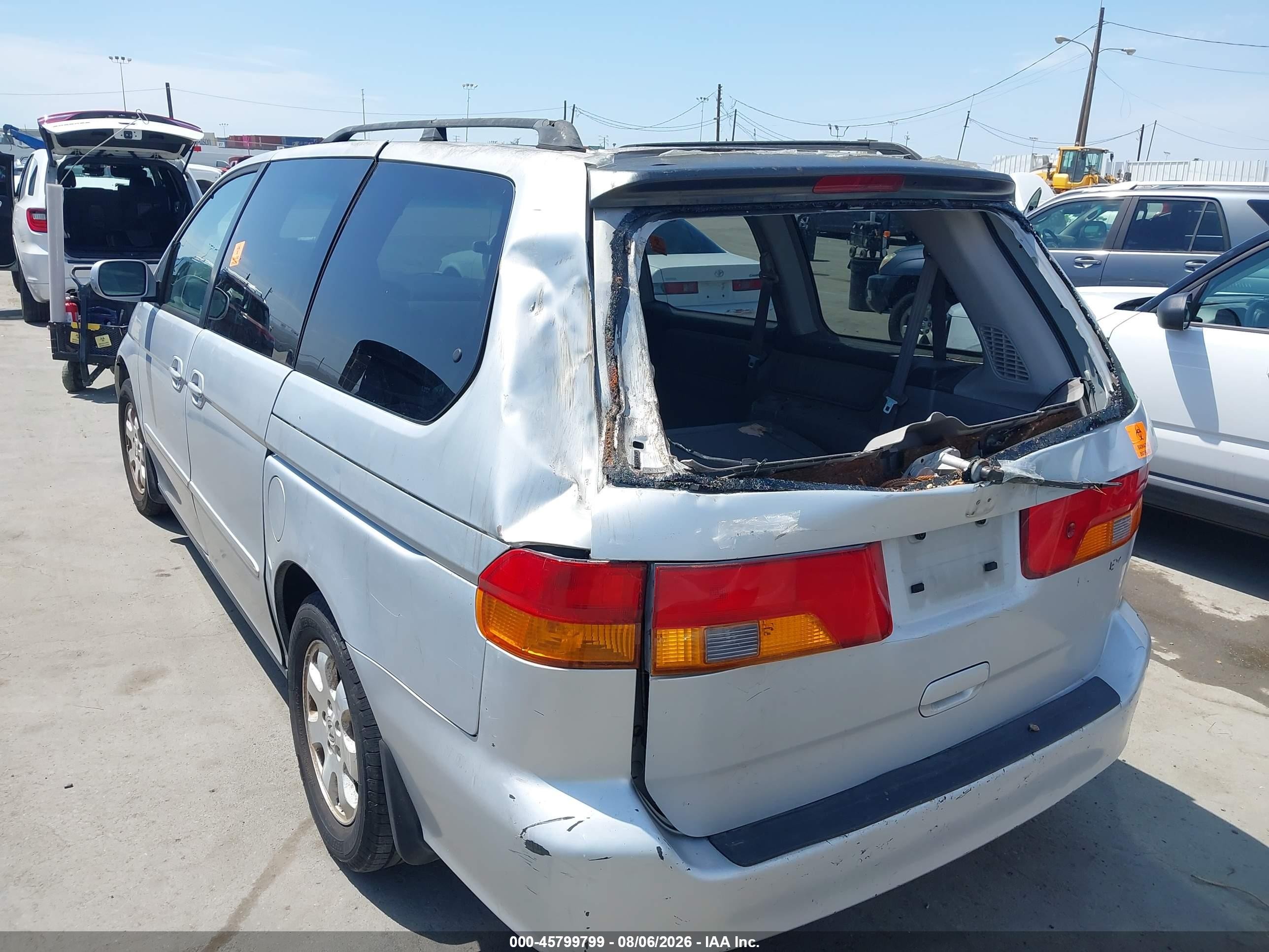 2002 Honda Odyssey Ex-l Silver vin: 2HKRL18952H541882