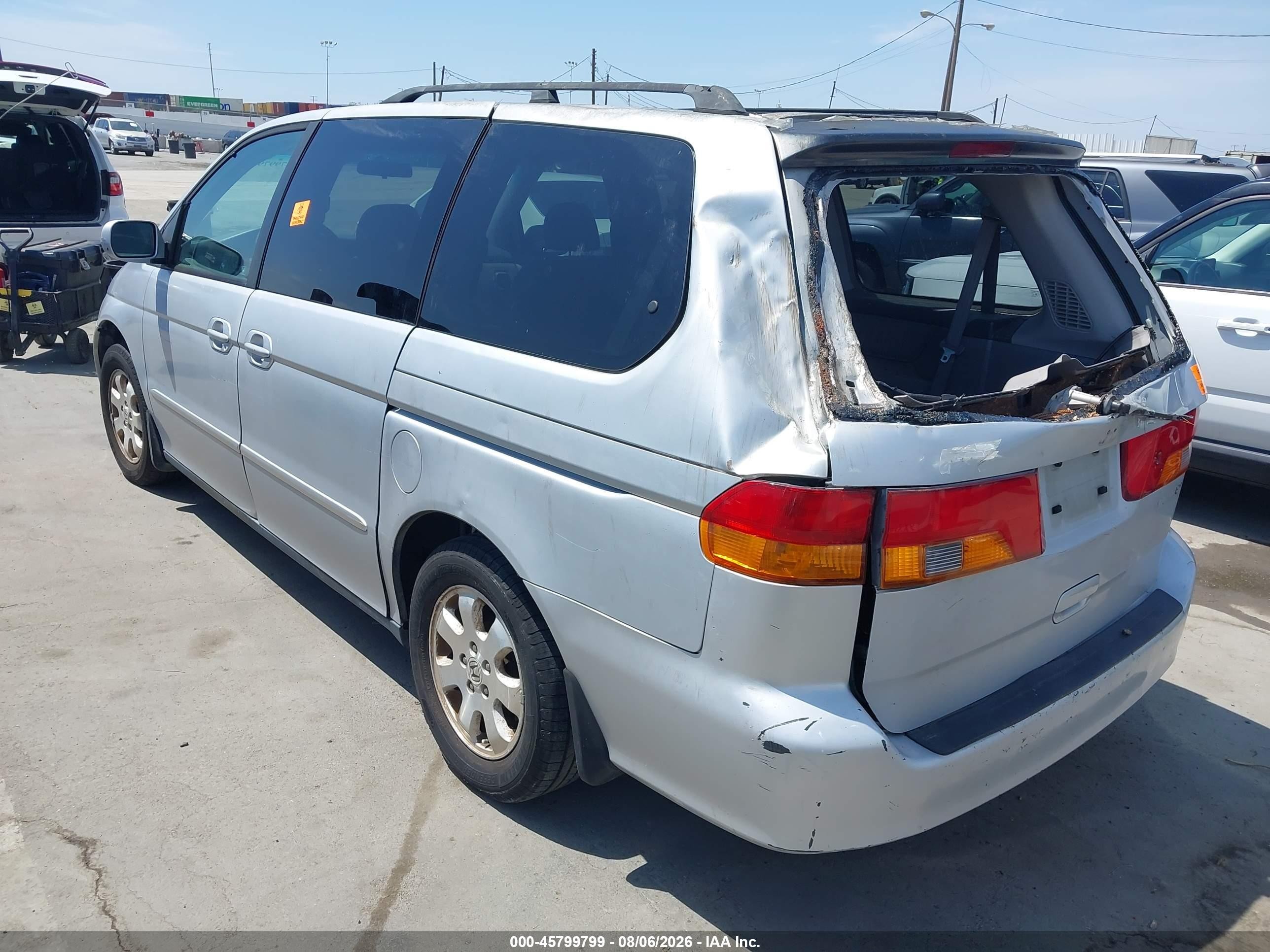 2002 Honda Odyssey Ex-l Silver vin: 2HKRL18952H541882