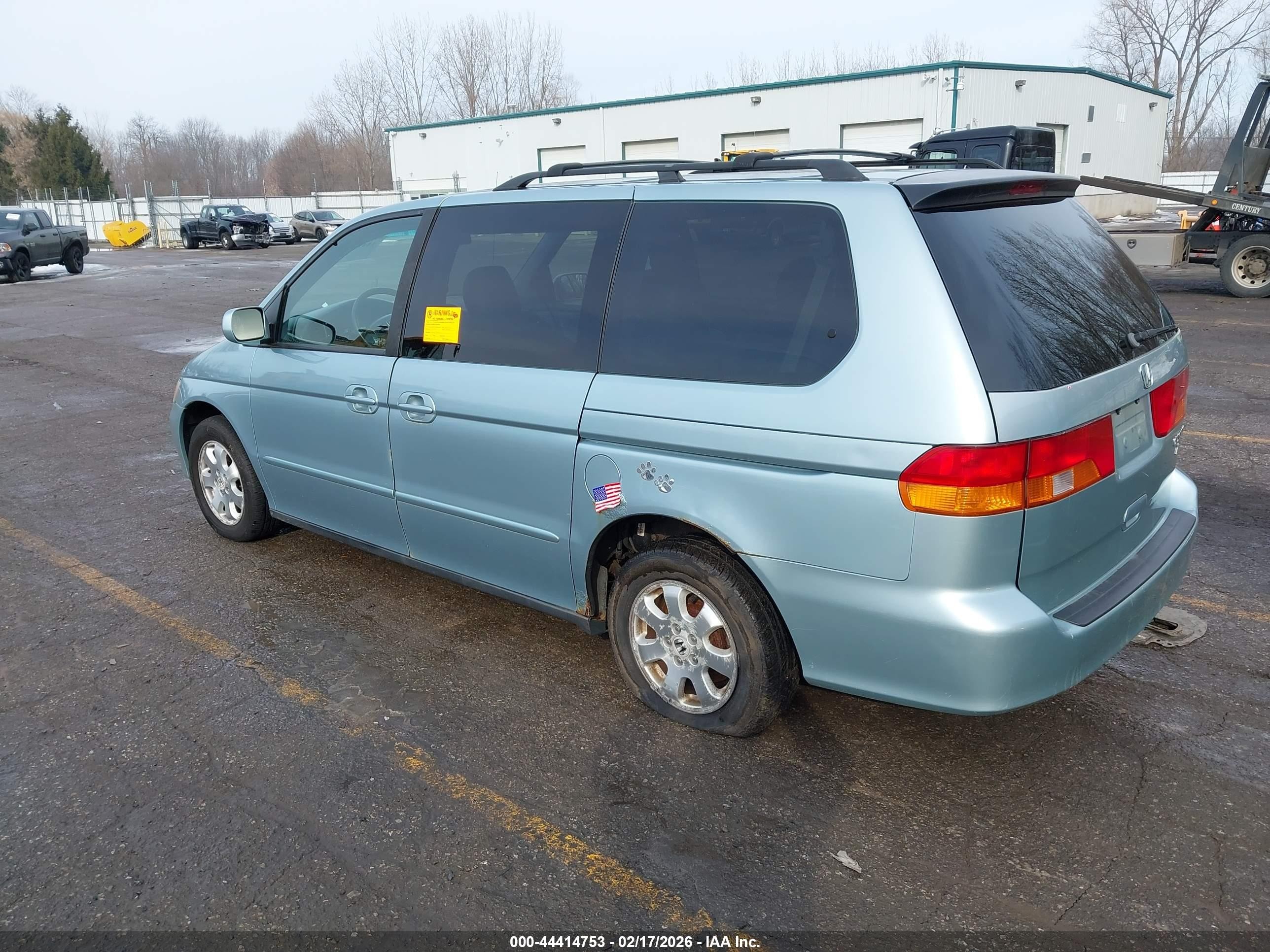 2003 Honda Odyssey Ex-l Light Blue vin: 2HKRL18953H504509