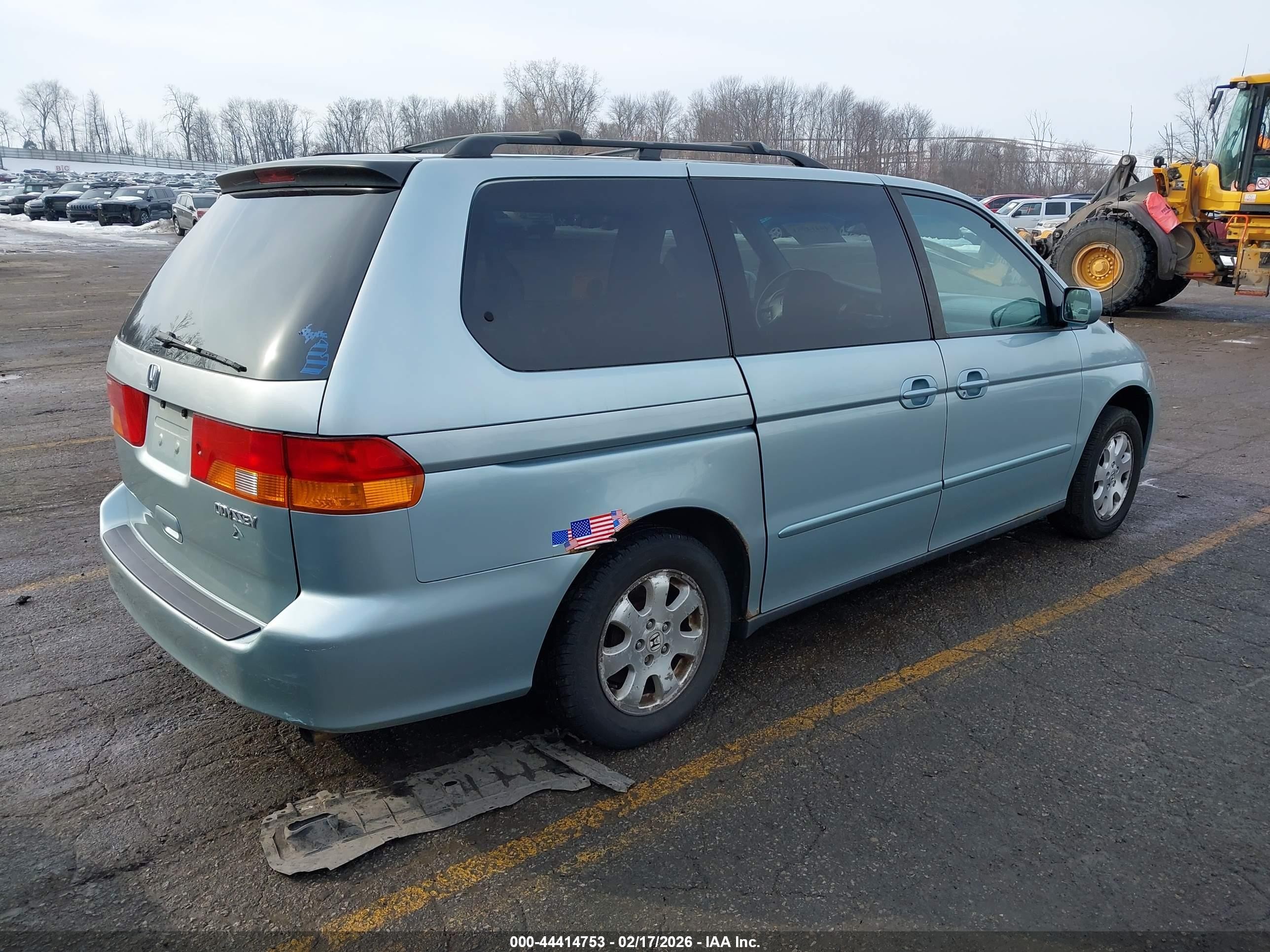 2003 Honda Odyssey Ex-l Light Blue vin: 2HKRL18953H504509