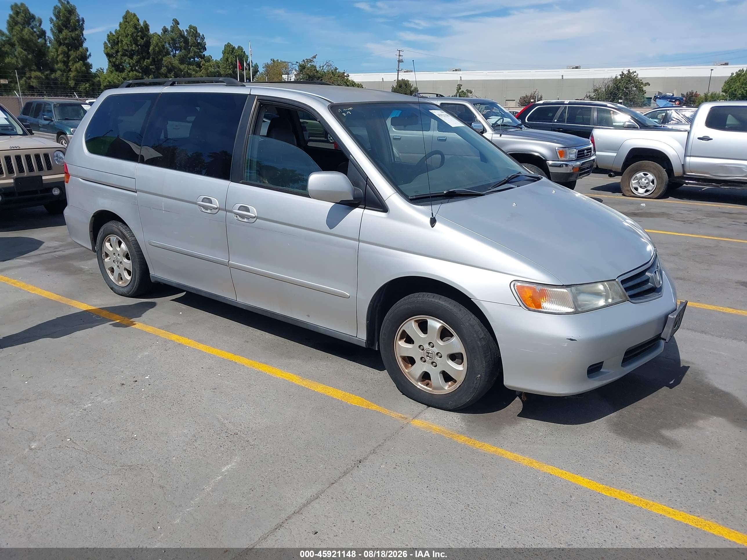 2002 Honda Odyssey Ex-l Silver vin: 2HKRL18962H536321