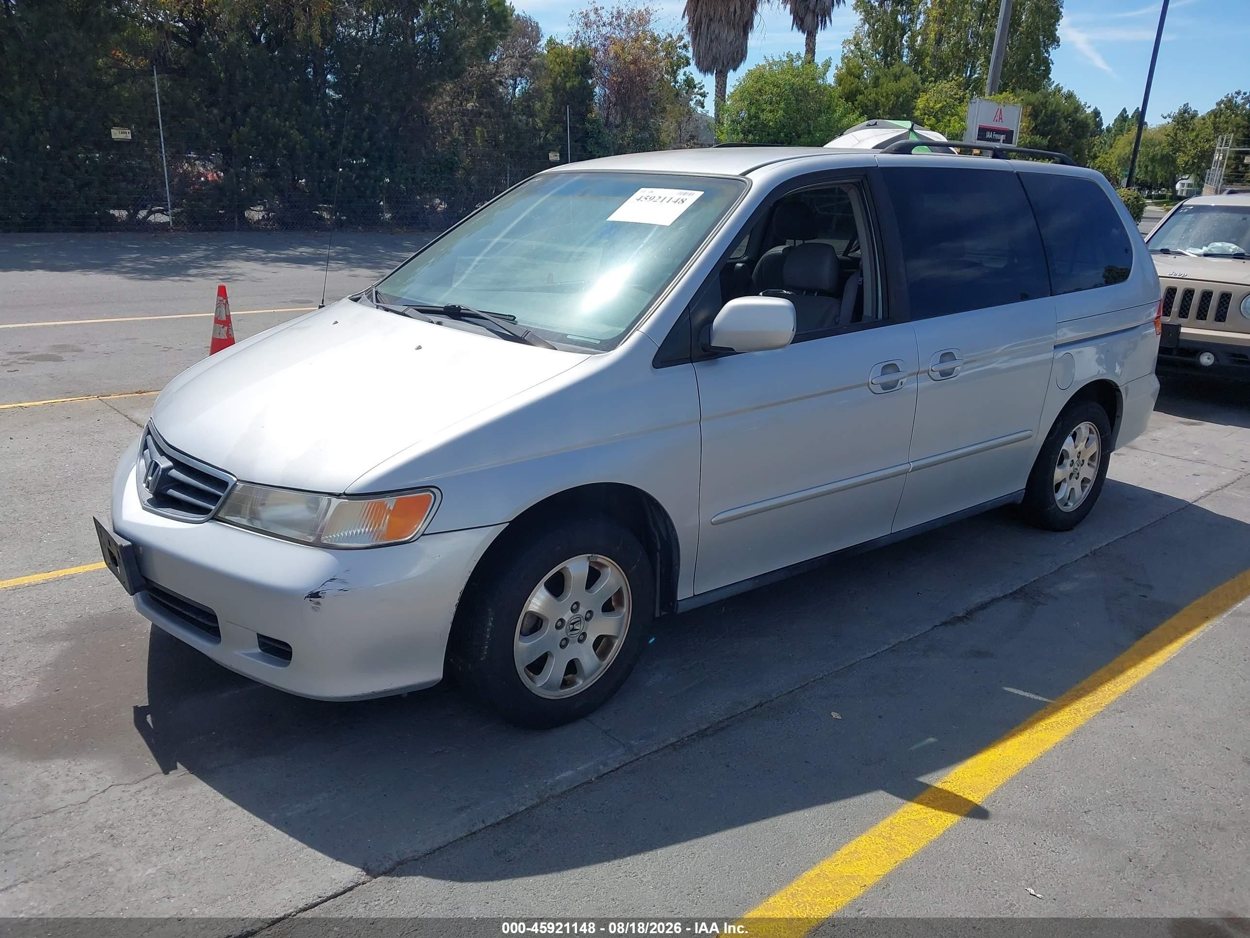 2002 Honda Odyssey Ex-l Silver vin: 2HKRL18962H536321